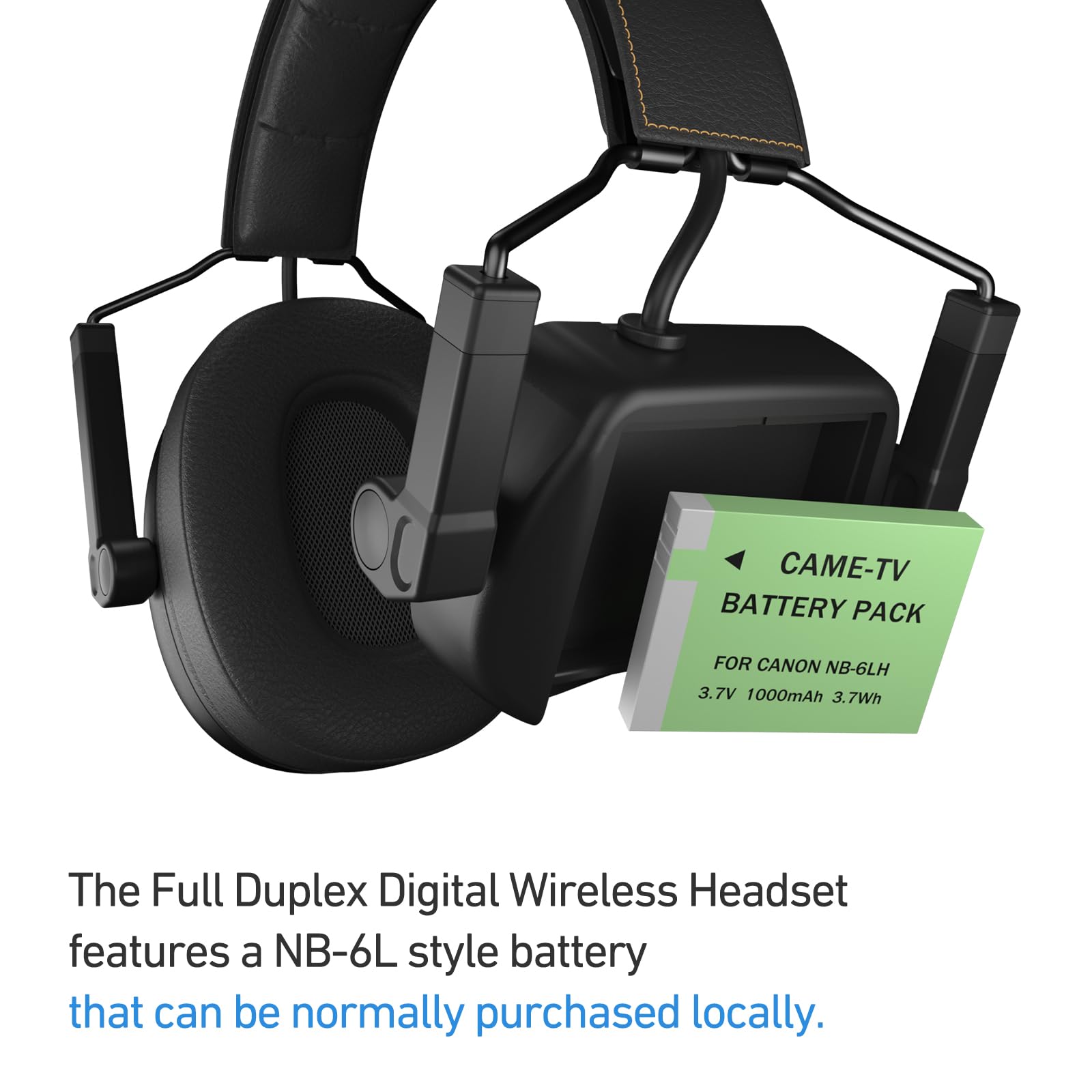 Came-TV Kuminik8 1.9GHz Wireless Headset System - Noise Cancelling, Zero Latency, Full Duplex 4-Person Communication for Teamwork - Ideal for Church Services, Boating, TV/Film Production, Drone Piloting & Outdoor Activities
