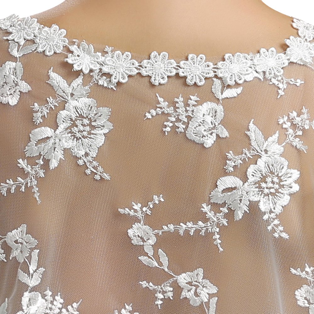 Elegant XU Women's Lace Bridal Shawl Wrap - Wedding Bolero Jacket for Bride, Evening Gown & Special Occasions | Perfect for Weddings, Parties & Formal Events