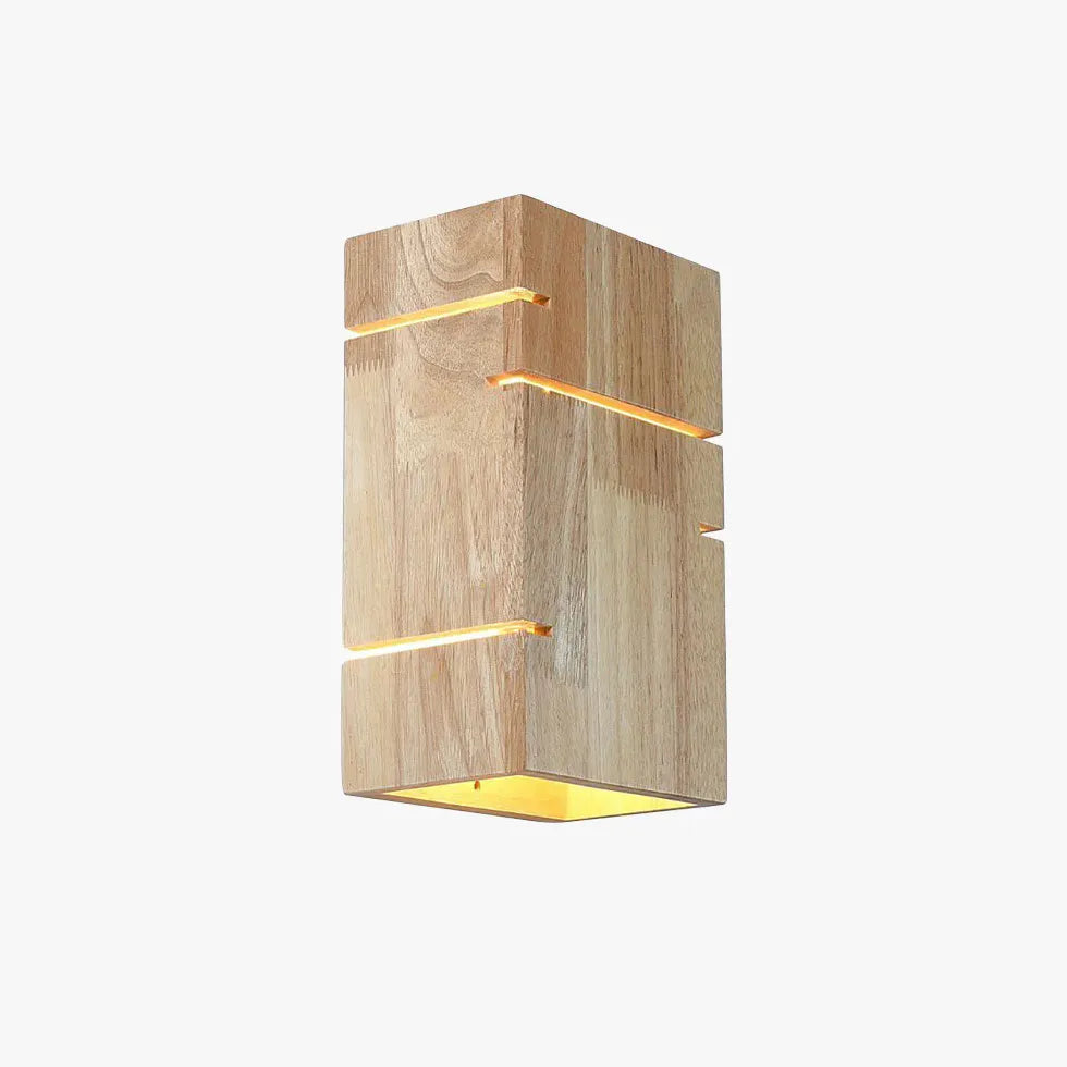 Modern Oak Wall Lights Indoor LED - Rustic Wooden Sconce Lighting for Living Room, Bedroom & Hallway - Energy Efficient Warm White Dimmable Bulbs for Cozy Home Ambiance