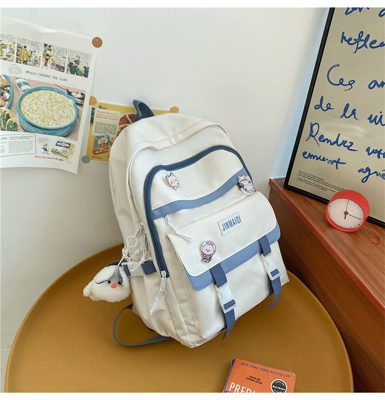 Cute Kawaii Backpack with Pins - Waterproof Travel Bag for School & Outdoors
