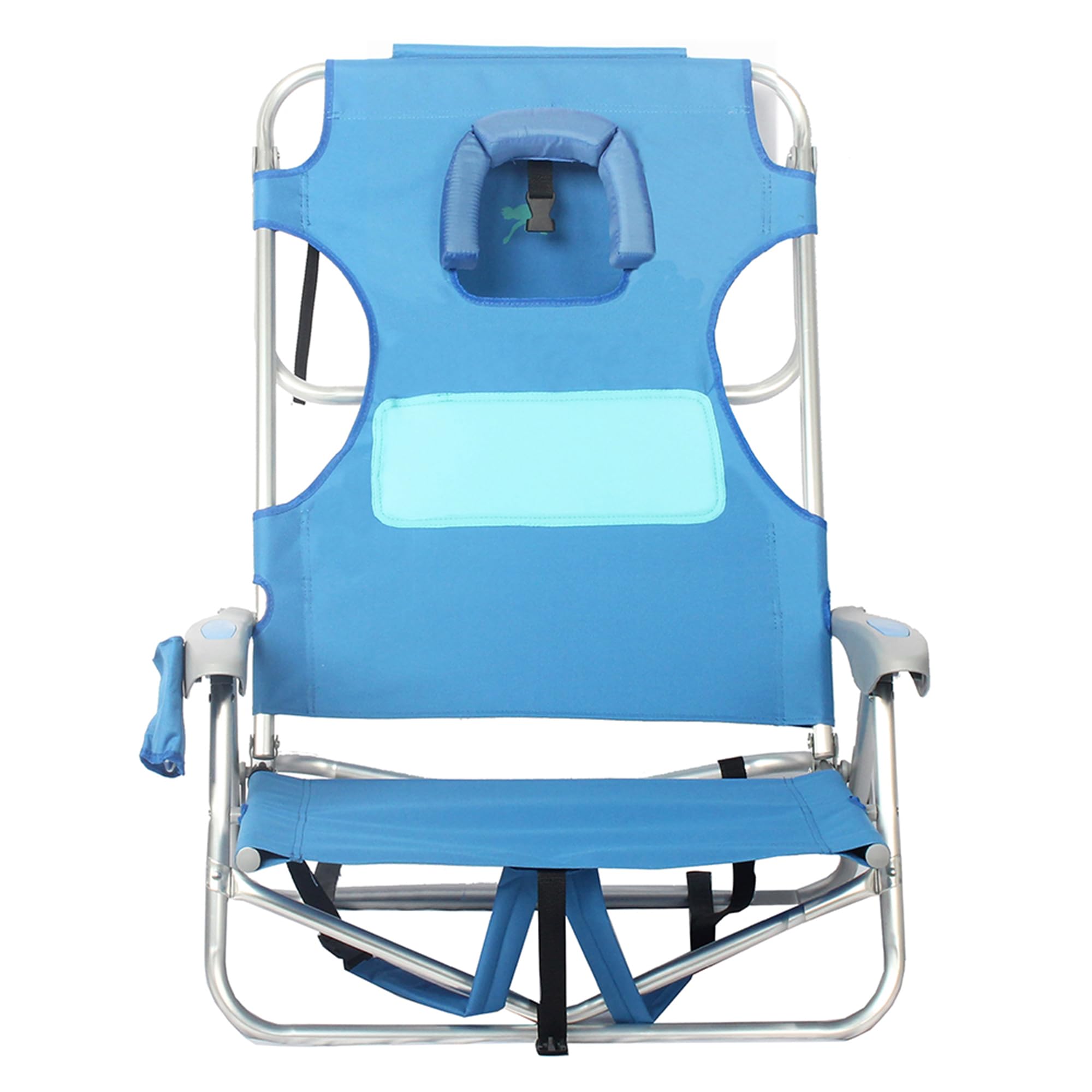 Lightweight Aluminum Frame 5-Position Reclining Beach Chair with Backpack Strap - Portable Outdoor Lounge Chair for Women, Comfortable Back Support - Perfect for Beach, Camping, Picnics & Backyard Relaxation (Blue)
