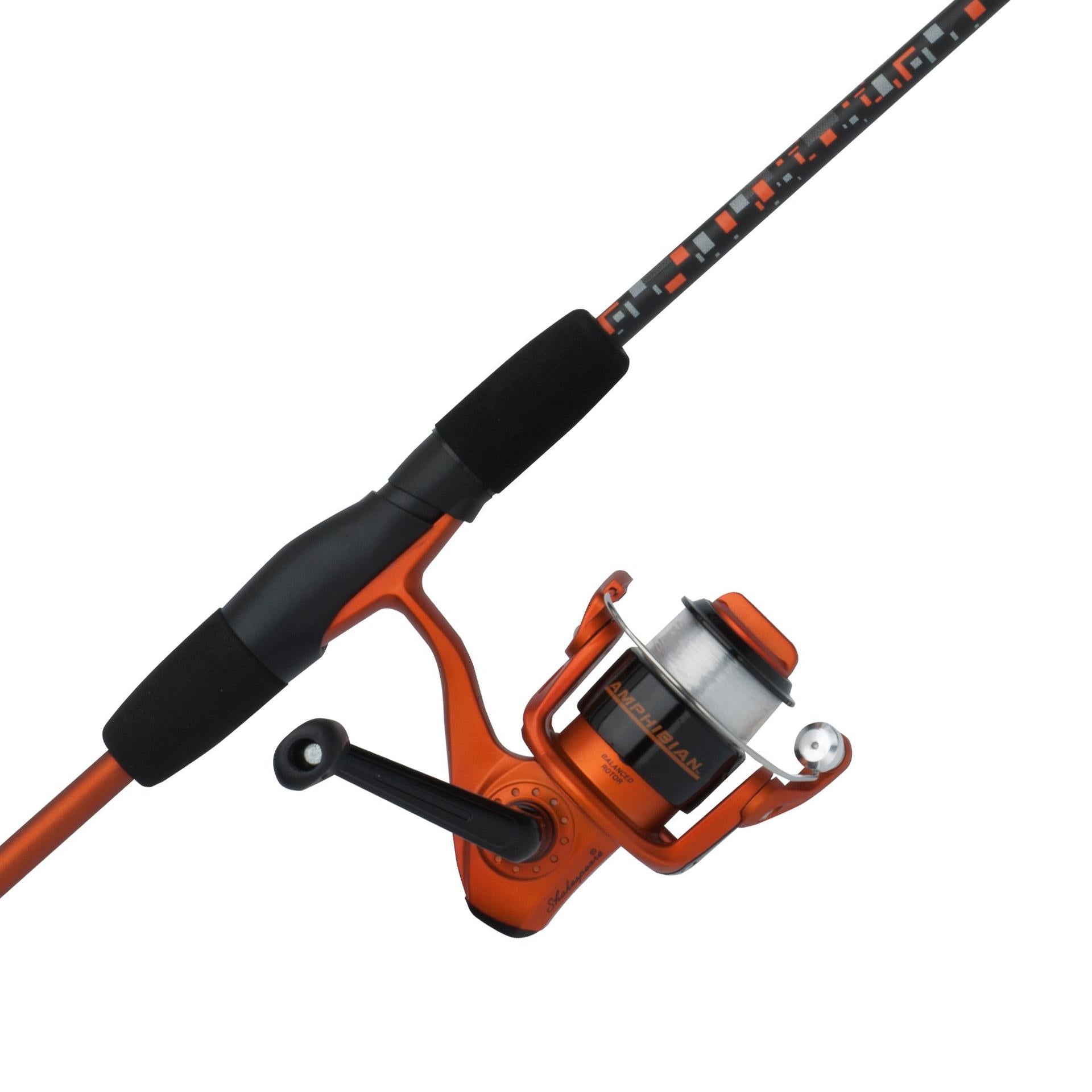 Amphibian® Spinning Fishing Rod and Reel Combo - Lightweight Graphite Freshwater/Saltwater Fishing Gear for Bass, Trout, Walleye - Perfect for Shore Fishing, Boat Angling, and Tournament Casting