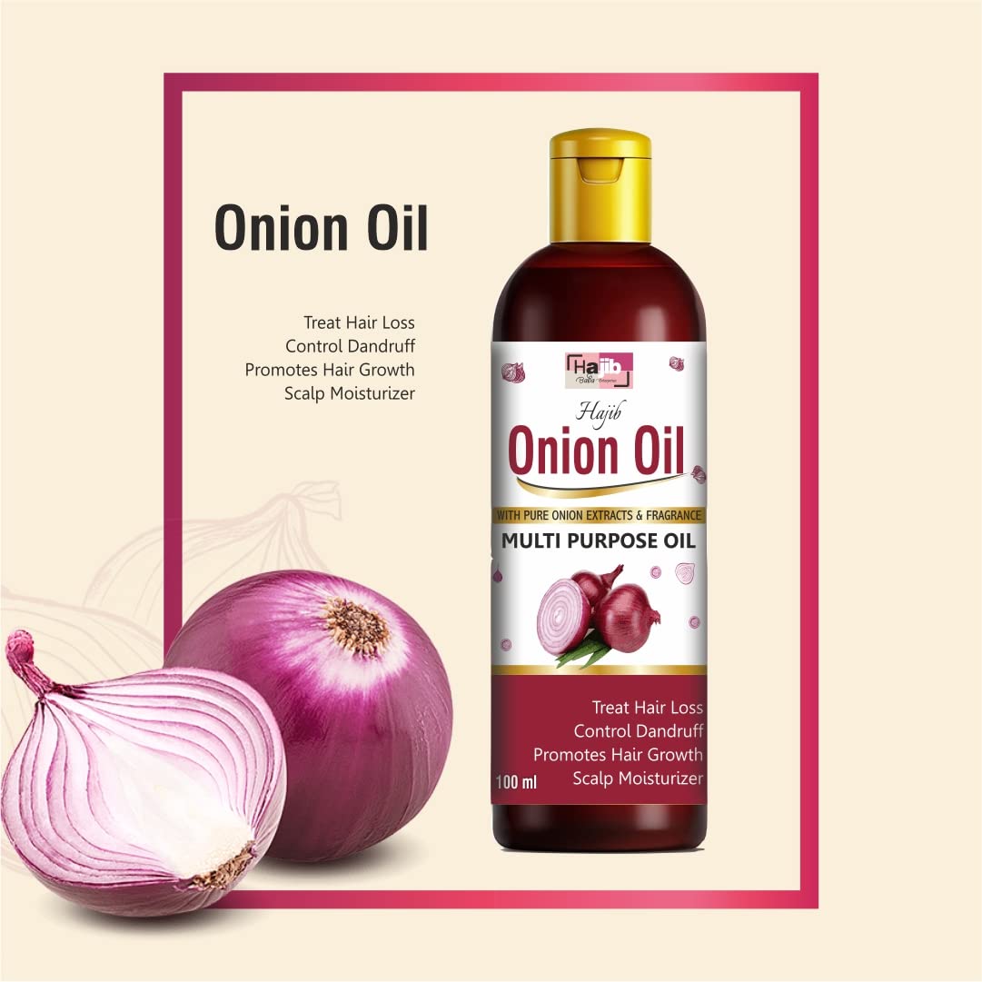 Natural Onion Oil for Hair Growth & Hair Loss Prevention - Stimulates Scalp & Strengthens Hair - Perfect for Daily Hair Care & Thinning Hair Treatment