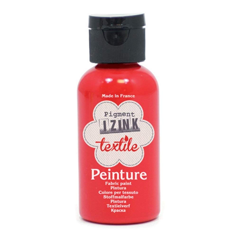 Aladine IZINK Fabric Paint 50ml - Velvet Textile Paint for DIY Clothing, Shoes & Home Decor - Perfect for Customizing T-Shirts, Jeans & Bags
