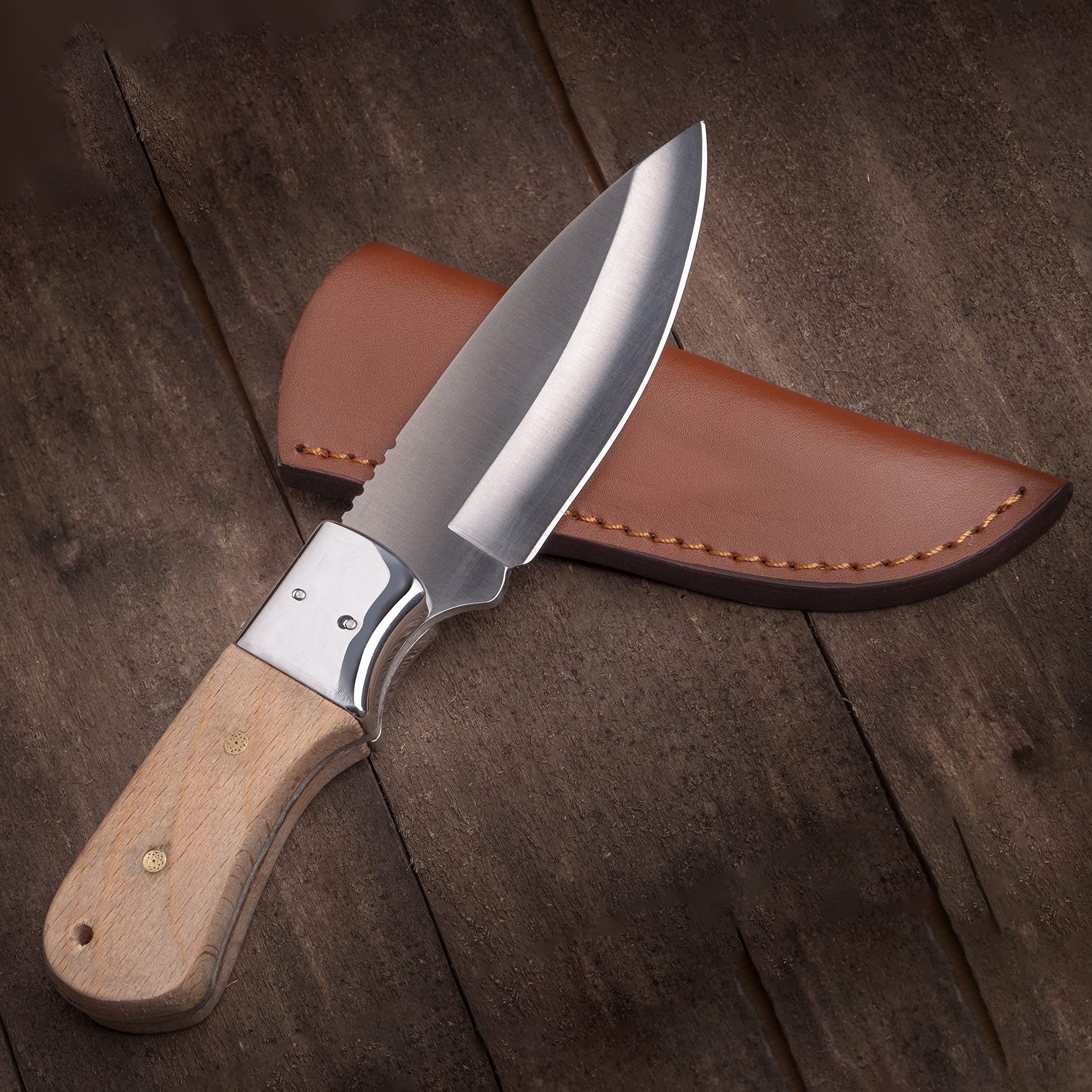 Professional Knife Making Kit for Beginners - Complete DIY Tool Set with Stainless Steel Bushcraft Blade & Step-by-Step Guide | Perfect Gift for Men, Husband, Boyfriend, Dad | Woodworking, Survival Skills & Outdoor Hobby Projects