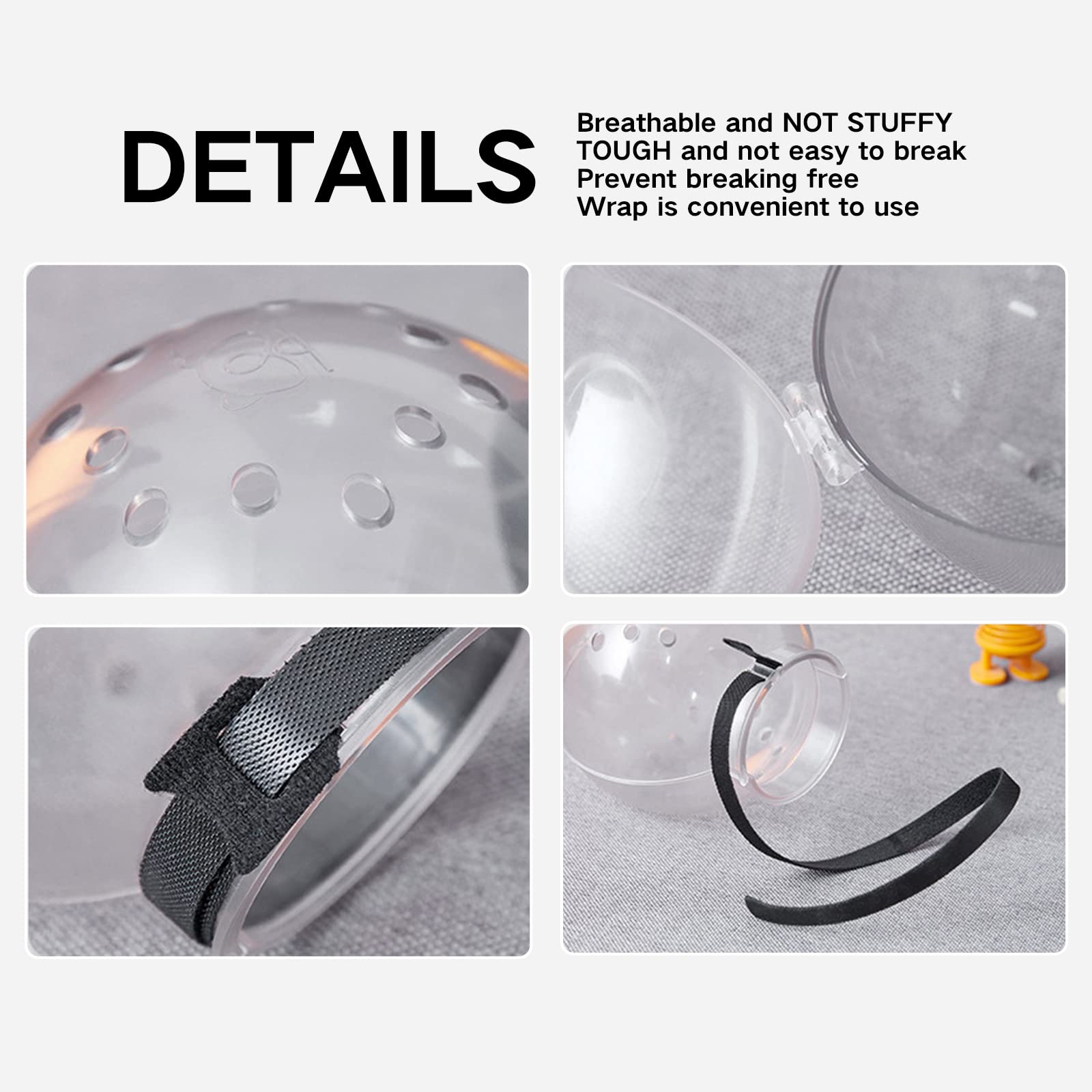 Cat Muzzle for Grooming & Nail Trimming - Anti-Bite Bubble Muzzle with Breathable Astronaut Helmet & Silicone Paw Covers | Safe Pet Grooming Accessories for Vet Visits, Bath Time & Nail Care