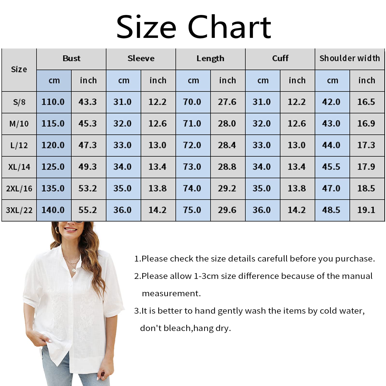 Boho Floral Embroidered Cotton Button Down Blouse for Women - Summer Short Sleeve Casual Loose Top | Perfect for Beach Outings, Music Festivals & Everyday Wear