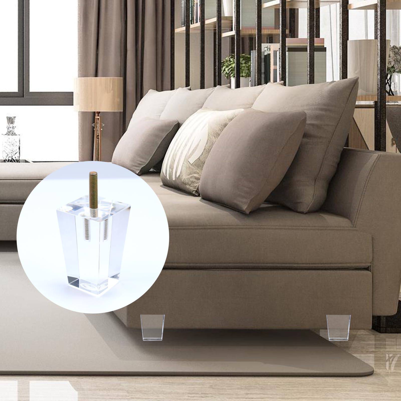 Clear Acrylic Furniture Legs 3.15