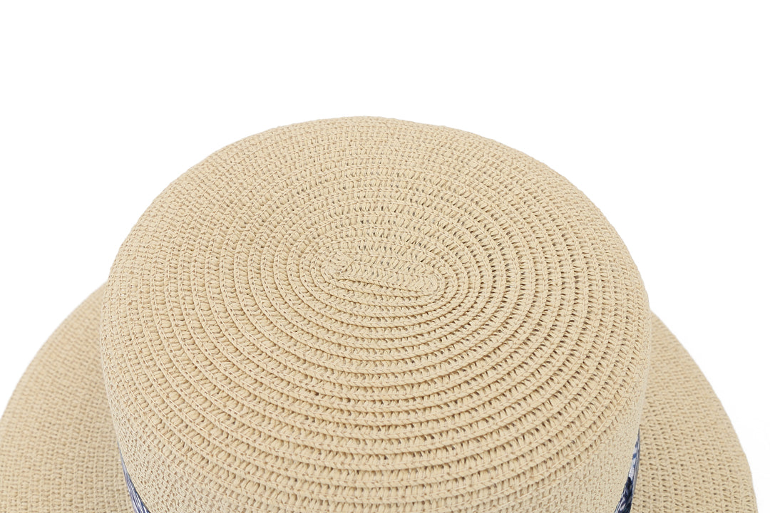 Stylish Lily White Coral Blue Hat for Women - Perfect for Beach, Summer Outfits & Outdoor Activities