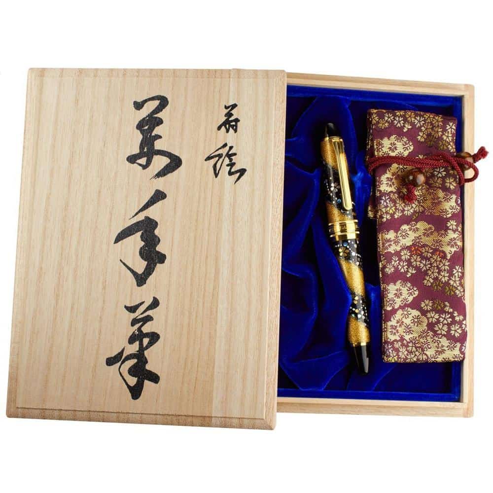 Sailor King of Pen KOP Maki-e Sakura Nagare Fountain Pen - Premium Japanese Handcrafted Writing Instrument for Calligraphy, Collectors & Luxury Gifts