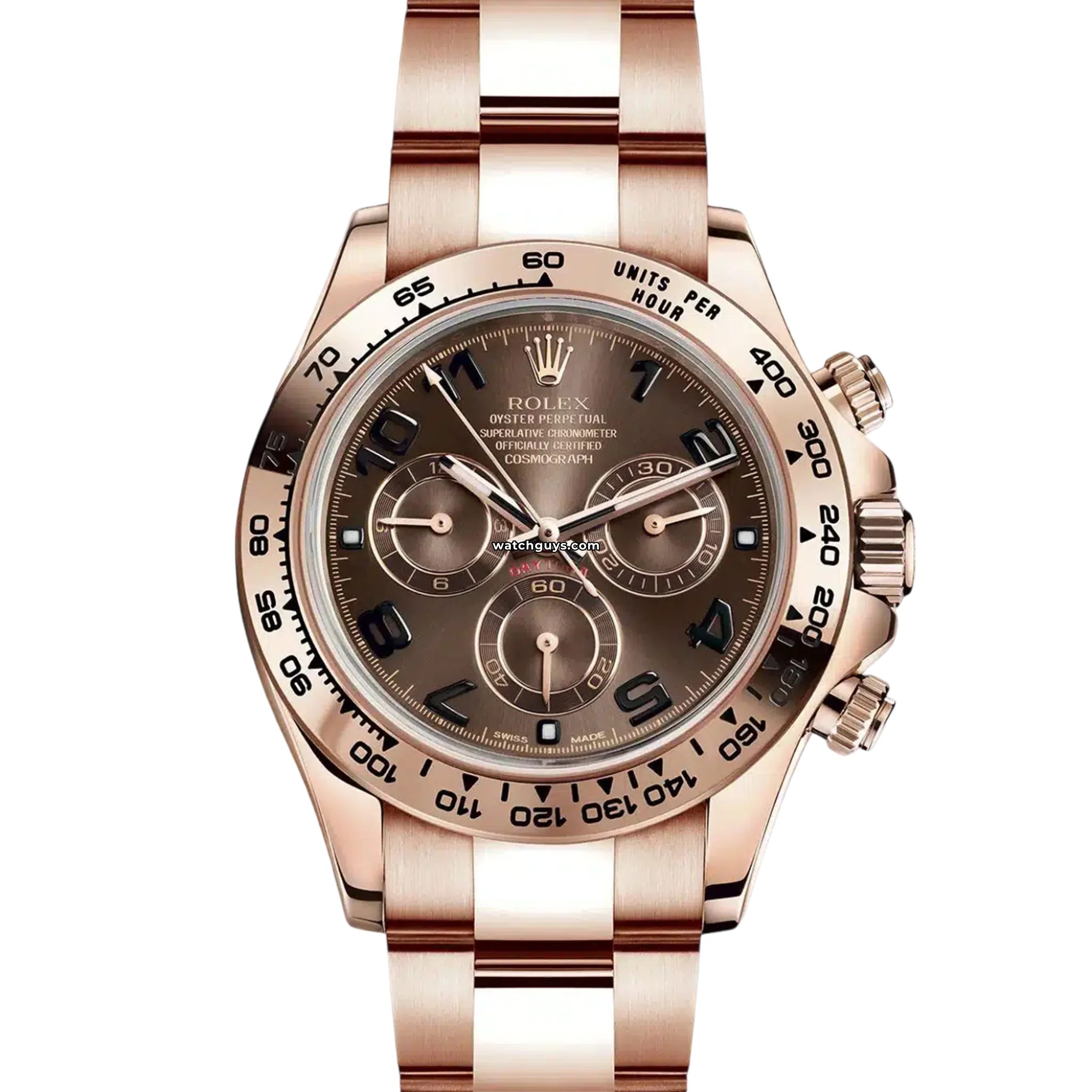 Authentic Rolex Daytona 116505 18k Rose Gold Watch with Chocolate Arabic Dial - Luxury Timepiece for Men, Perfect for Business Meetings & Special Occasions