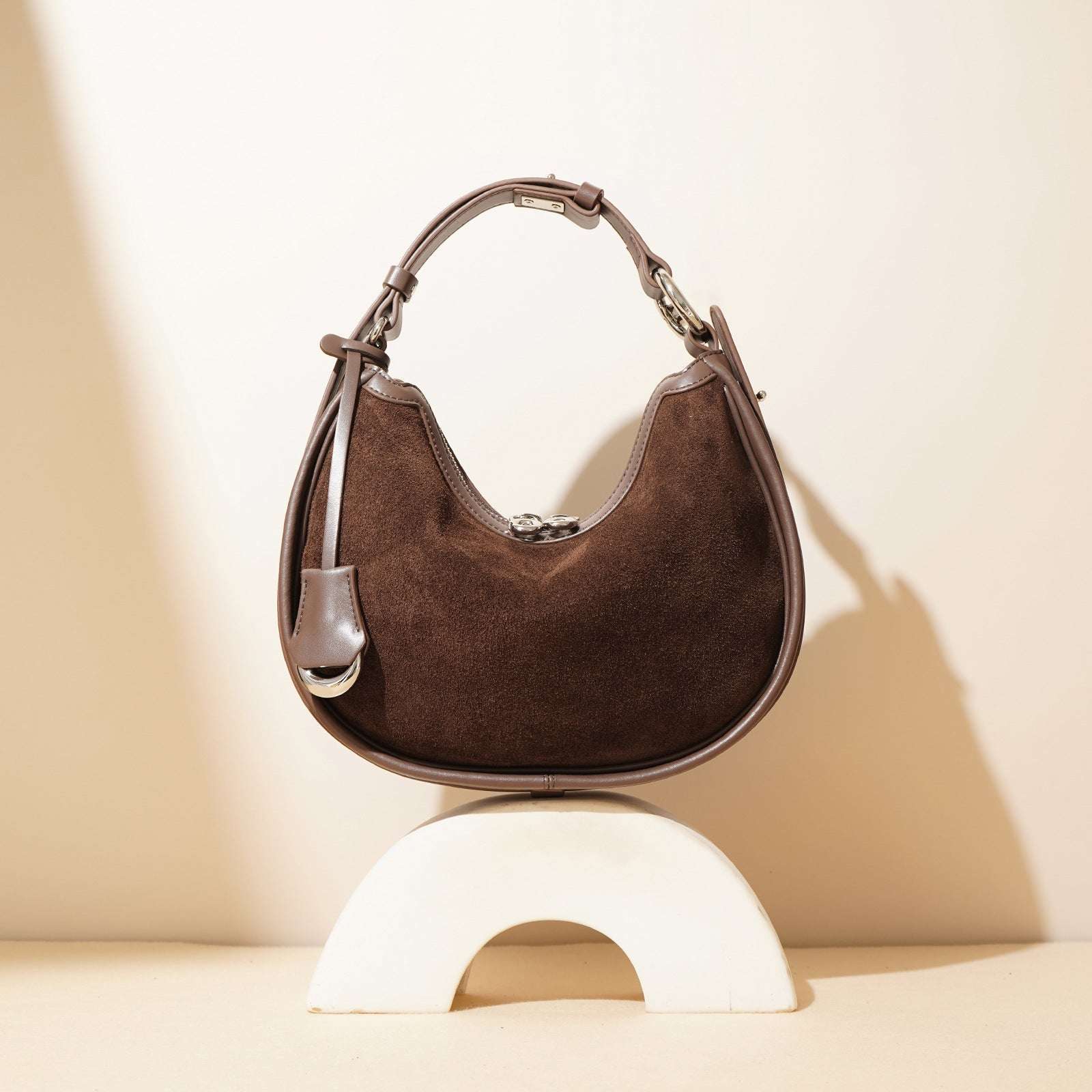 Stylish Leather Half Moon Crossbody Bag for Women - Trendy Boho Shoulder Purse - Perfect for Date Nights, Travel & Everyday Use