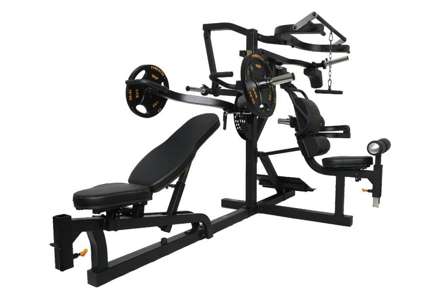 Powertec Workbench Multisystem Home Gym - Heavy Duty Strength Training Equipment for Full Body Workouts (Yellow) | Perfect for Home Gym, Garage Workouts & Fitness Enthusiasts