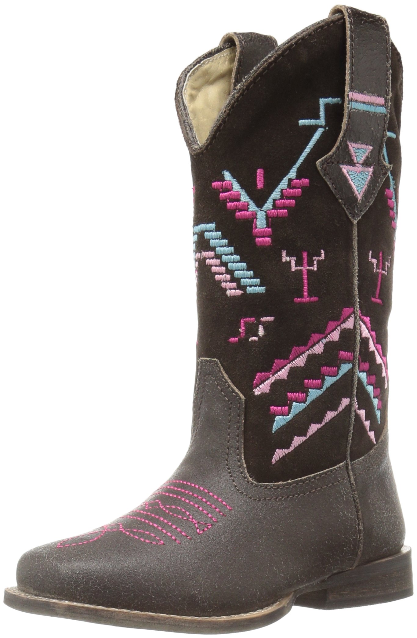 Roper Hunter Western Boots for Men - Genuine Leather Cowboy Boots with Comfortable Fit - Perfect for Riding, Hiking & Country Fashion
