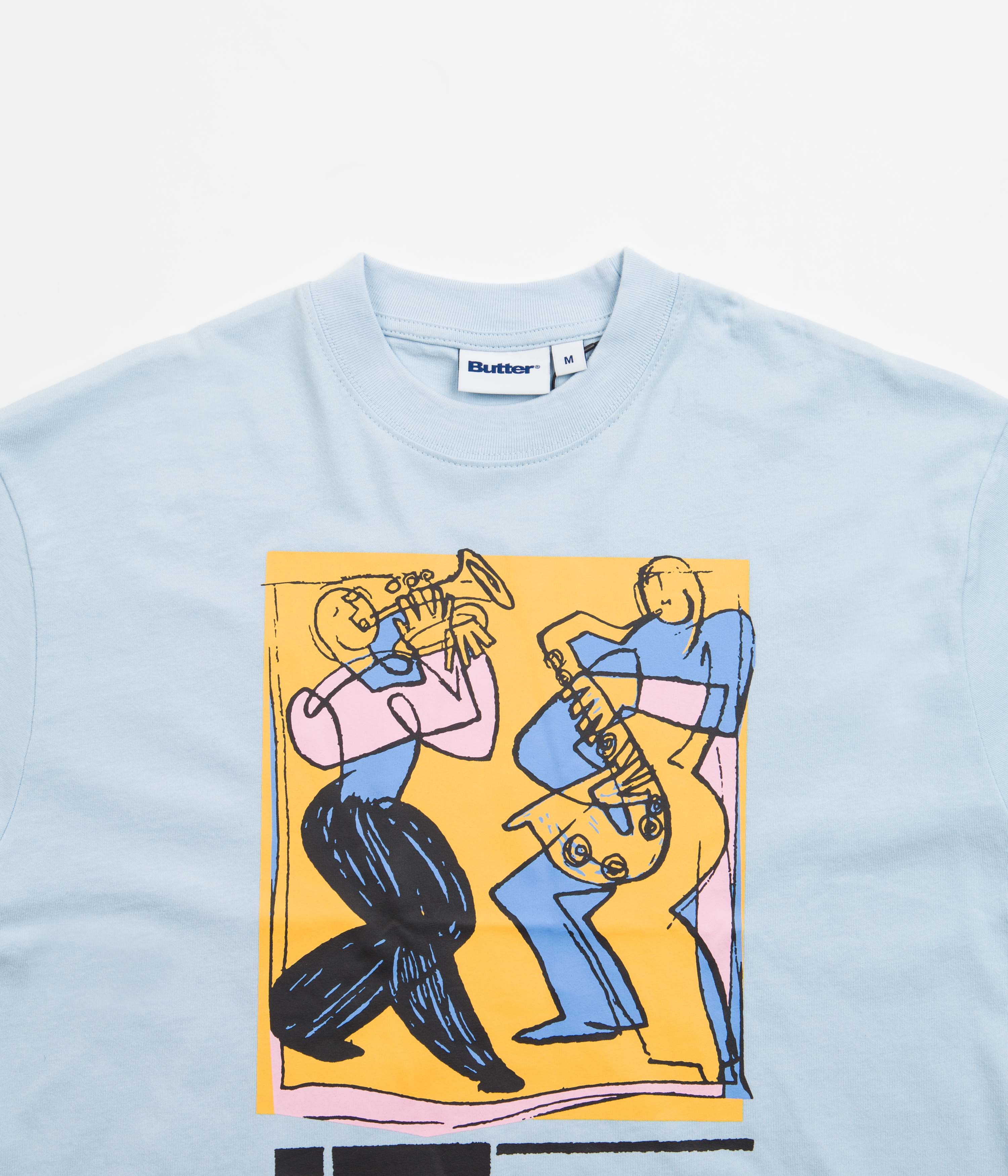 Butter Goods Peace Of Time T-Shirt - Powder Blue Casual Cotton Tee for Men & Women | Perfect for Streetwear, Everyday Wear & Summer Outfits