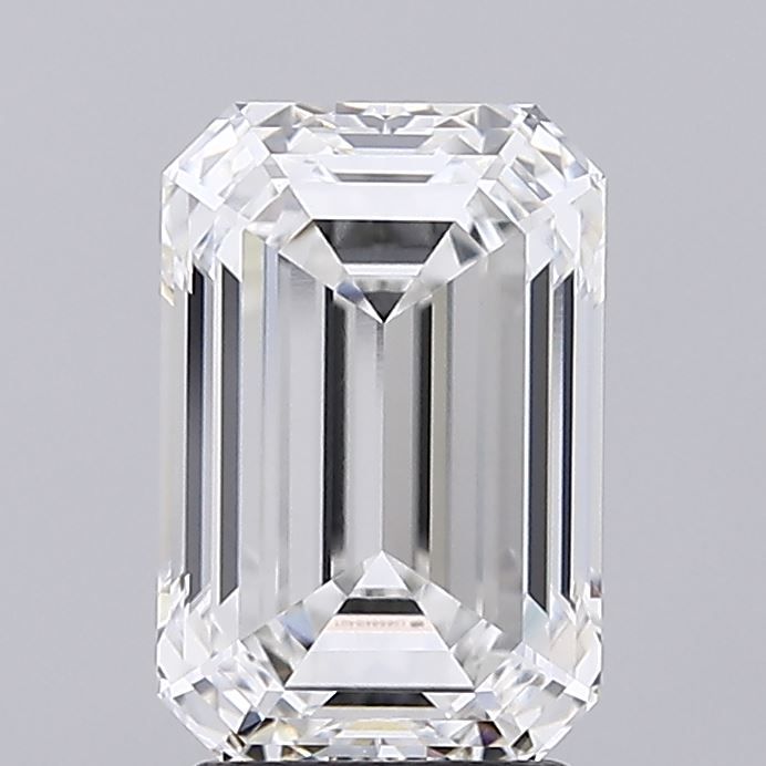 3.02 Carat F VVS2 Emerald Cut Lab-Grown Diamond for Engagement Rings & Fine Jewelry