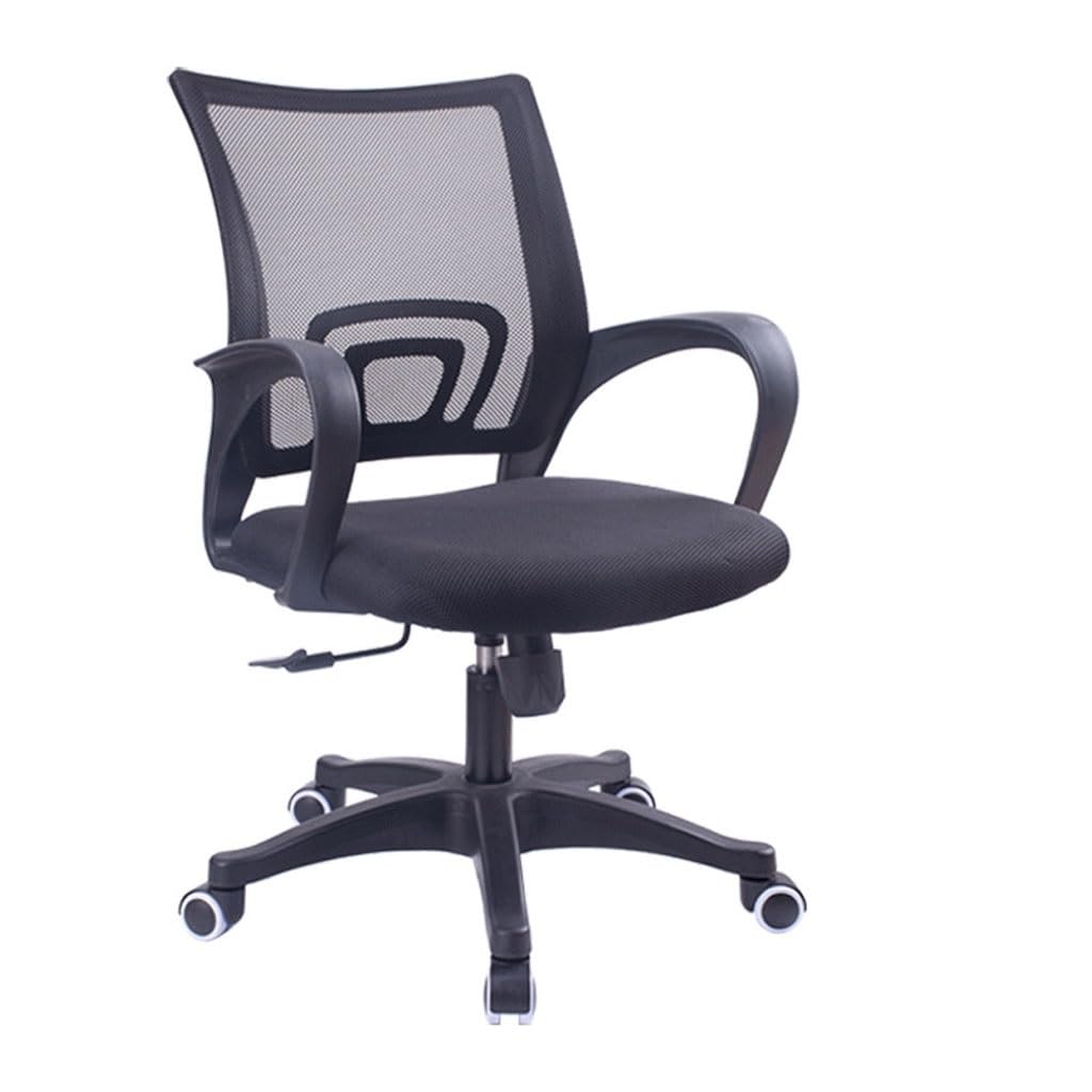 Ergonomic Mesh Office Chair with Adjustable Height & 360° Swivel - Modern Minimalist Design with Lumbar Support for Home & Office Workspaces - Perfect for Long Hours of Computer Work, Gaming & Study