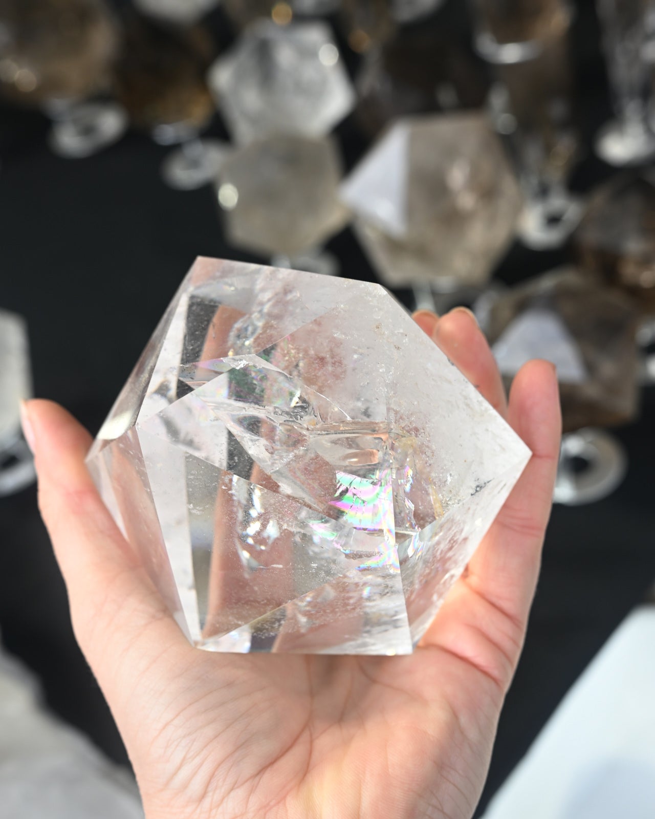AA Geometric Quartz Crystal - 2lbs Natural Healing Stones for Meditation, Reiki & Home Decor | Bulk Wholesale for Spiritual Gifts & Energy Cleansing
