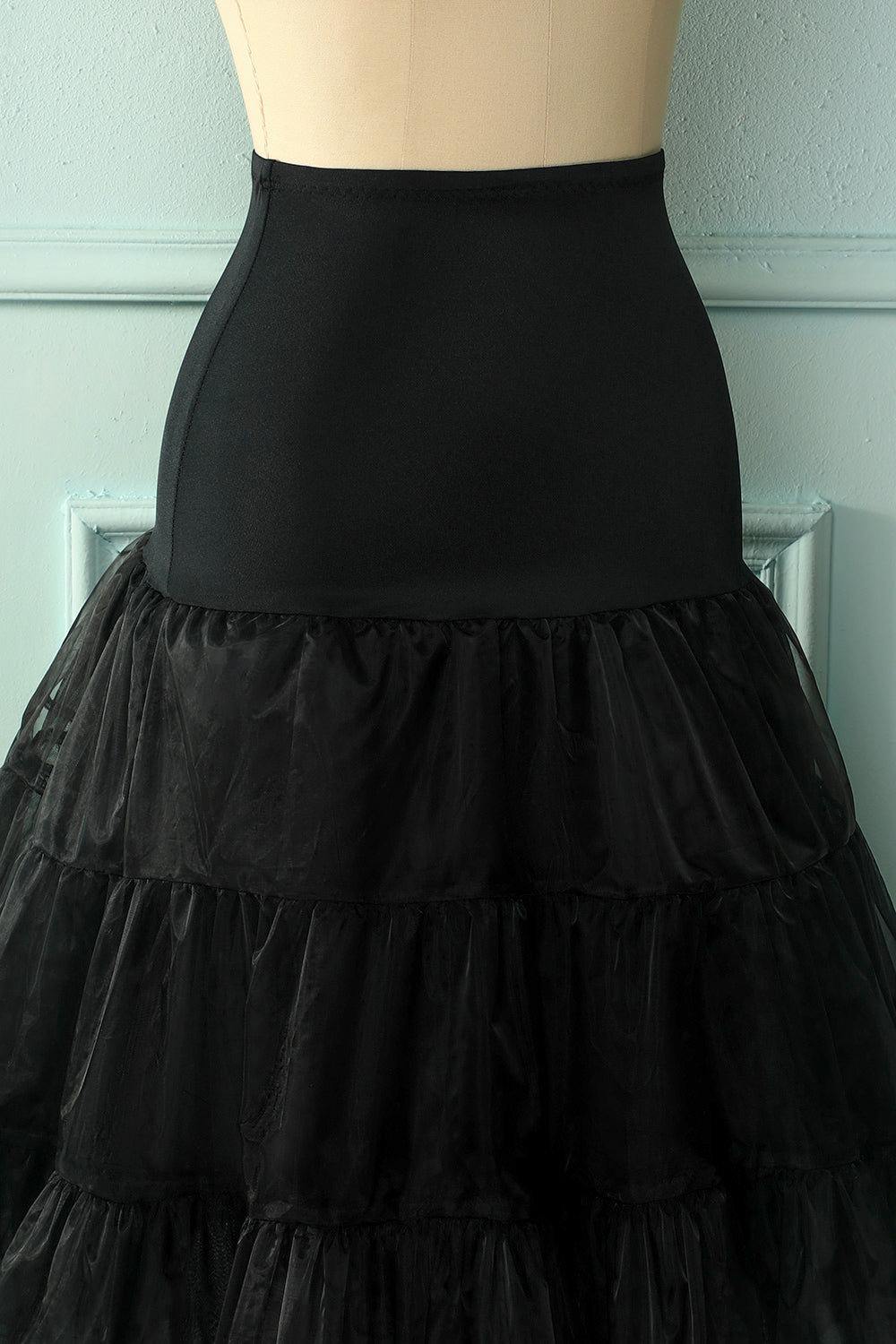 Black Tutu Petticoat for Women - Fluffy Layered Tulle Skirt for Ballet, Dance, Cosplay & Party - Elegant Petticoat Underskirt for Dresses & Costumes