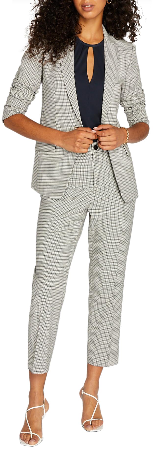 Club Monaco Women's Borrem Blazer - Slim Fit Stretch Wool Blazer for Office & Business | Professional Workwear for Women | Perfect for Meetings, Interviews & Formal Events