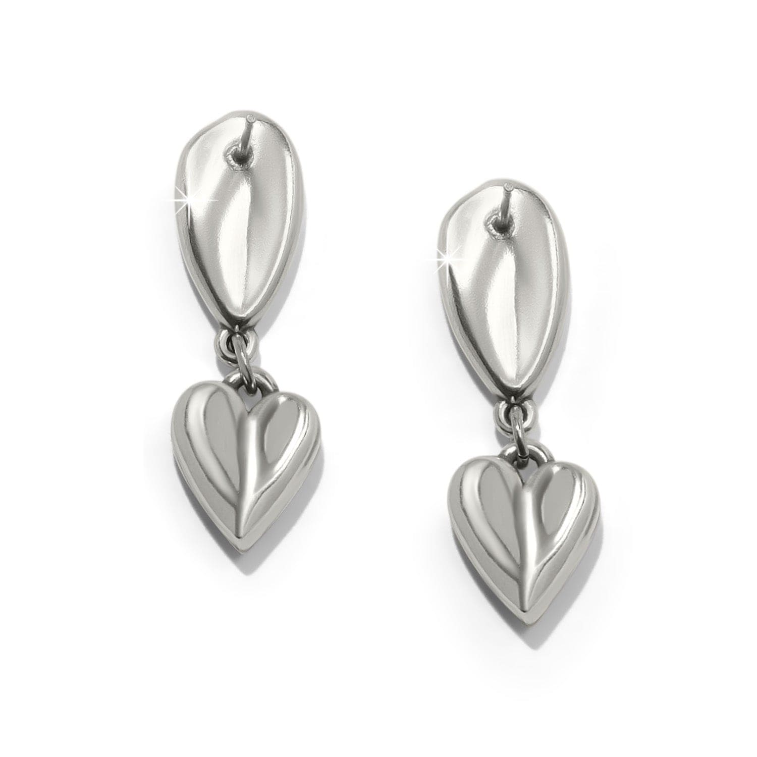 Cascade Heart Unity Post Drop Earrings - Sterling Silver Dangle Earrings for Women, Elegant Gift for Valentine's Day, Anniversary & Special Occasions | Perfect for Weddings, Date Nights & Formal Events