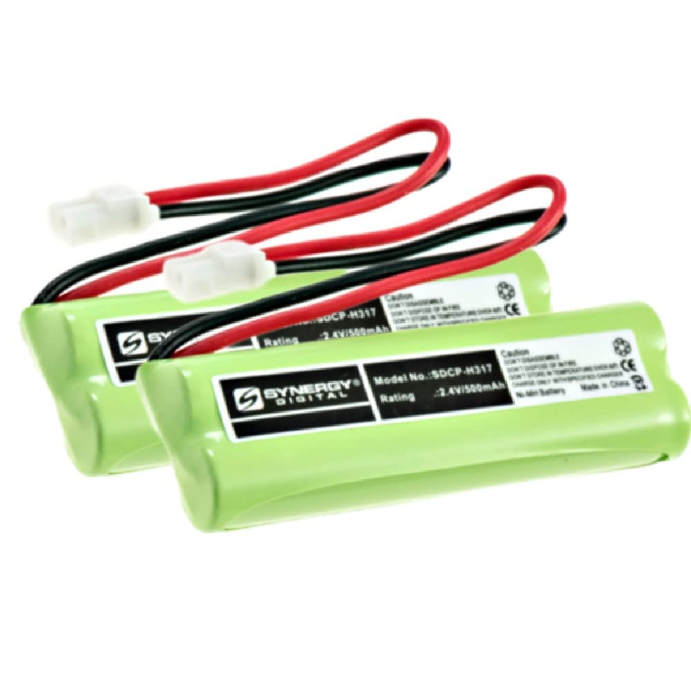 Synergy Digital Cordless Phone Battery Replacement - 2 Pack SDCP-H317 Compatible with V-tech BT283482 | Long-Lasting Power for Home & Office Cordless Phones | Perfect for Conference Calls & Daily Communication
