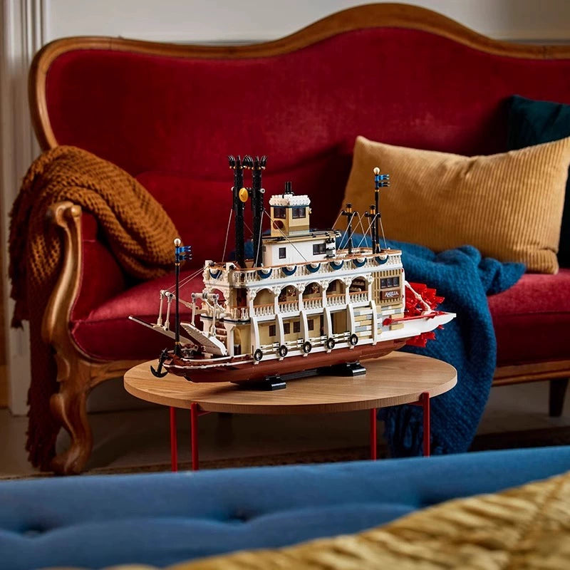 4090-Piece River Steamboat Model Building Kit - DIY Historical Ship Replica for Adults & Teens - Perfect for Collectors, Home Decor, and Educational STEM Projects