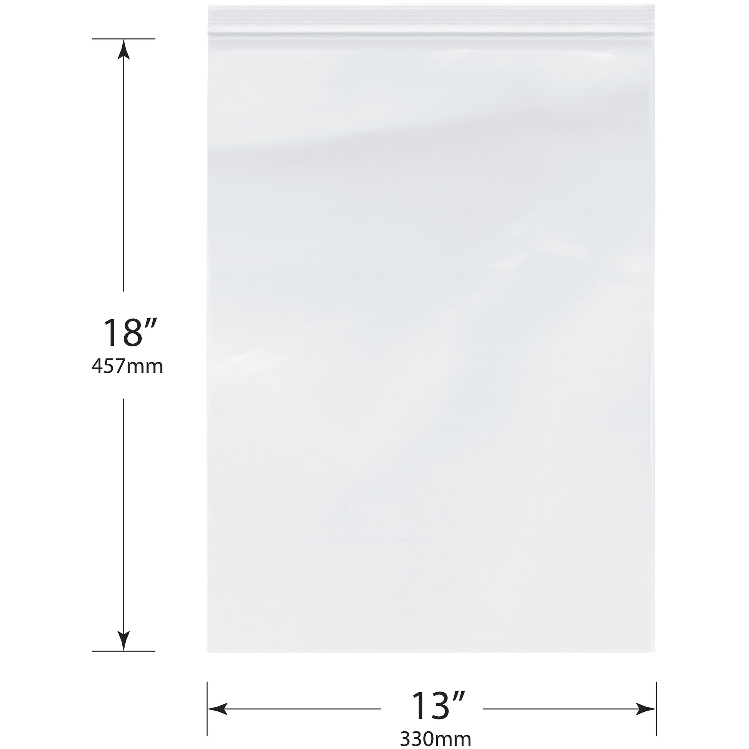 Plymor 13x18 Inch 6 Mil Heavy Duty Zipper Reclosable Plastic Bags - Pack of 200 | Industrial Storage, Organizing Small Parts, Crafts Supplies & Snack Food