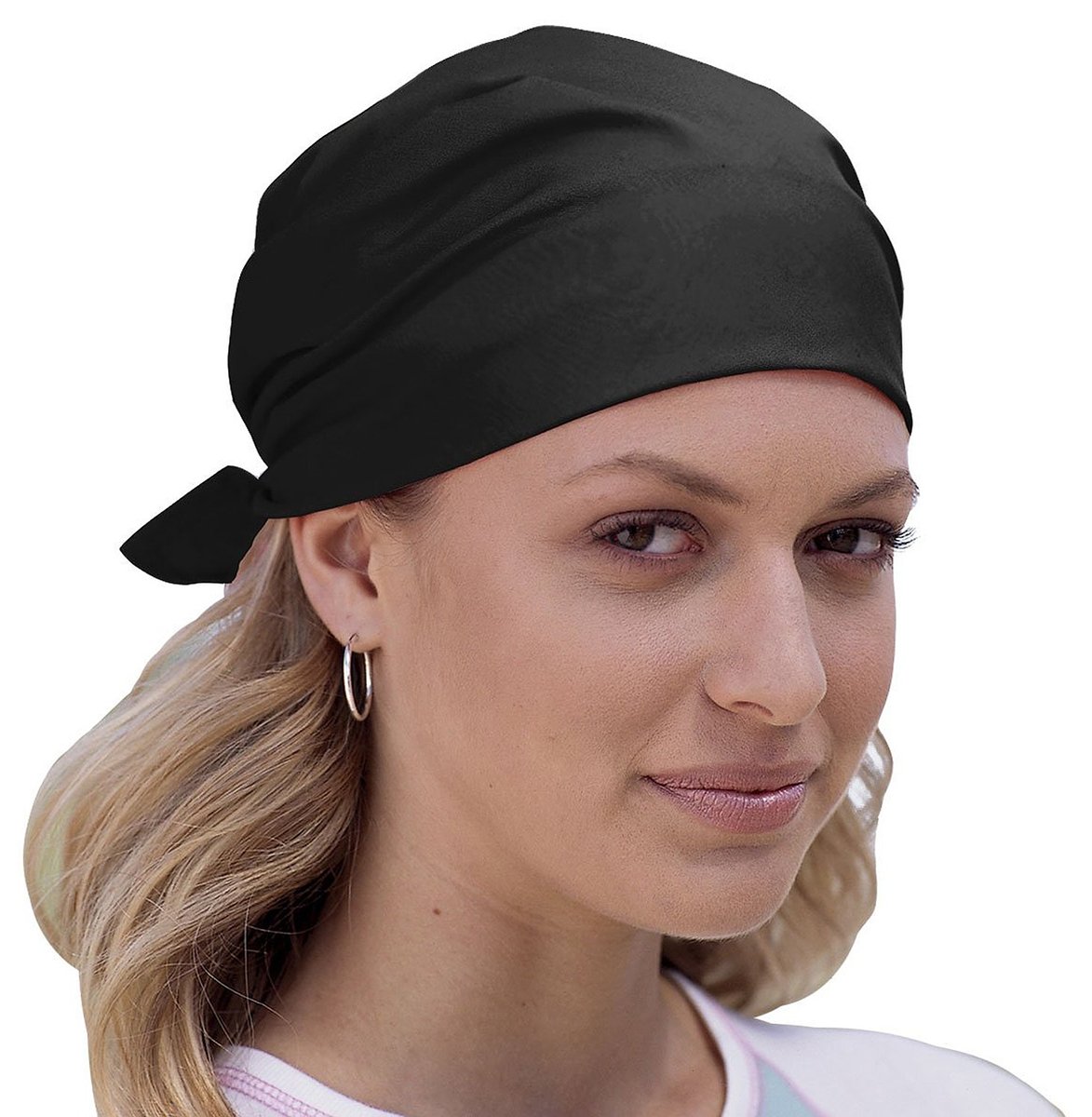 Solid Bandana (BA001) Black, OS - Stylish and Durable for Outdoor Adventures, Sports, and Everyday Fashion