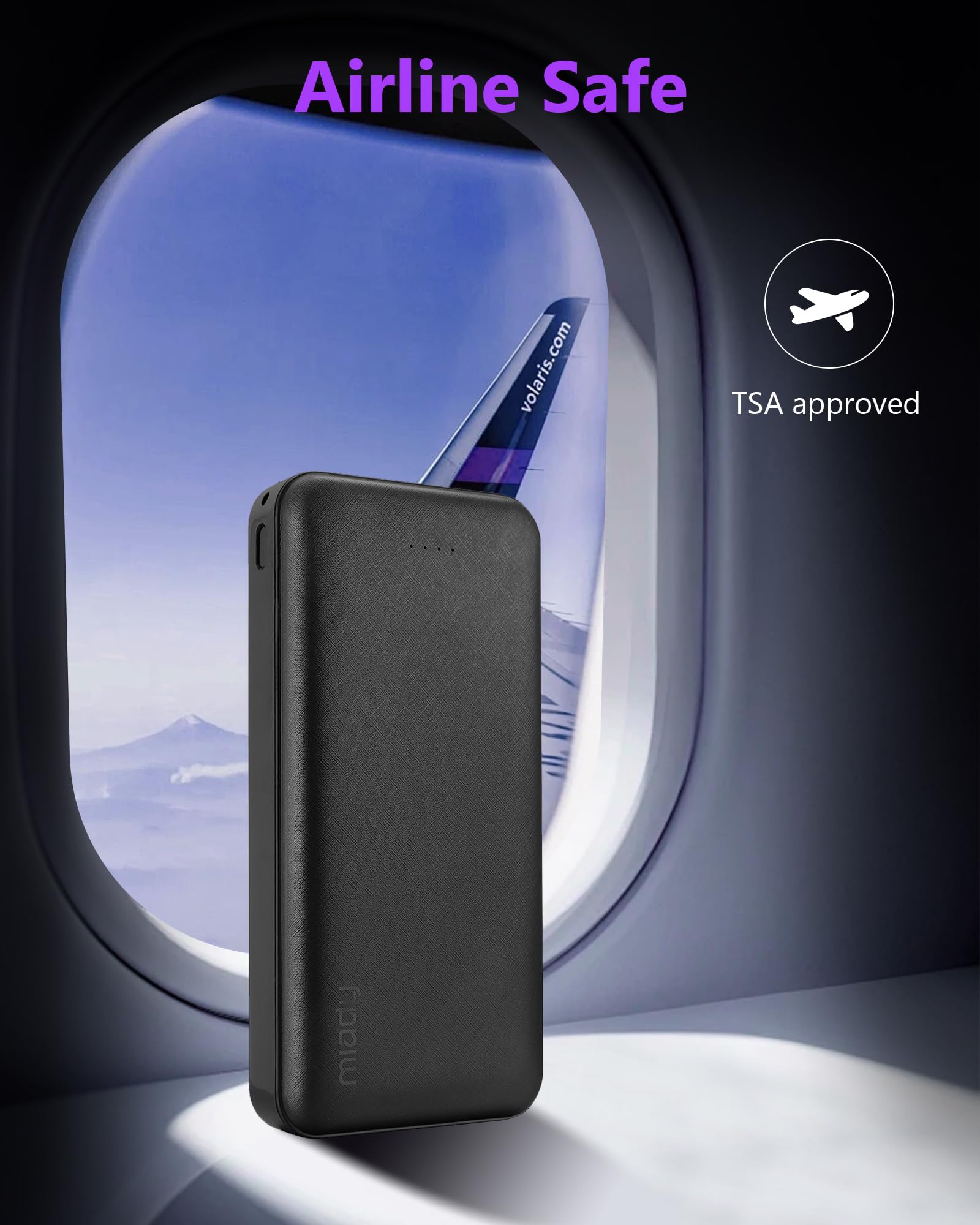 Miady 20000mAh Portable Charger 2-Pack - 22.5W PD Fast Charging Power Bank with USB-C & USB Output for iPhone 16/15/14/13/12/X, Galaxy S24/S22, iPad & Android Devices | Perfect for Travel, Camping & Emergency Power Backup