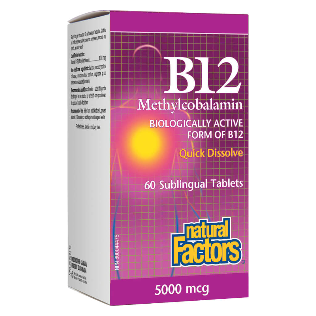 Premium Vitamin B12 Methylcobalamin 5000mcg Supplement - Supports Energy, Brain & Nerve Health - Vegan & Non-GMO - 60 Sublingual Tablets for Fast Absorption - Ideal for Energy Boost & Cognitive Support