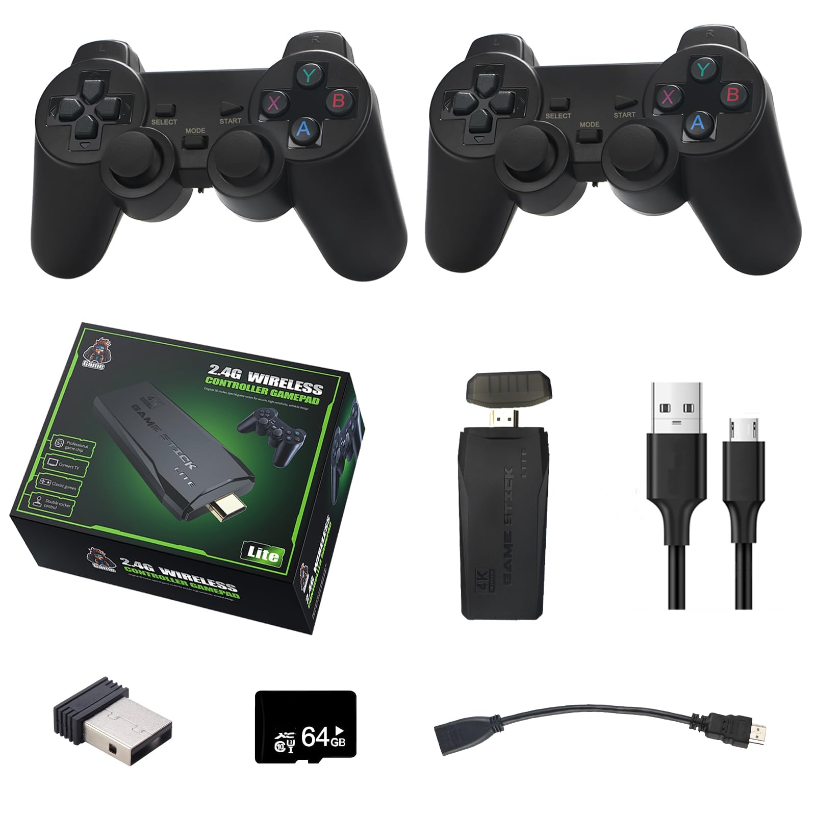 Retro Game Console with 20000+ Built-in Games, 9 Classic Emulators, 4K HDMI Output - Plug & Play TV Video Game System with Dual Wireless Controllers for Family Entertainment & Nostalgic Gaming