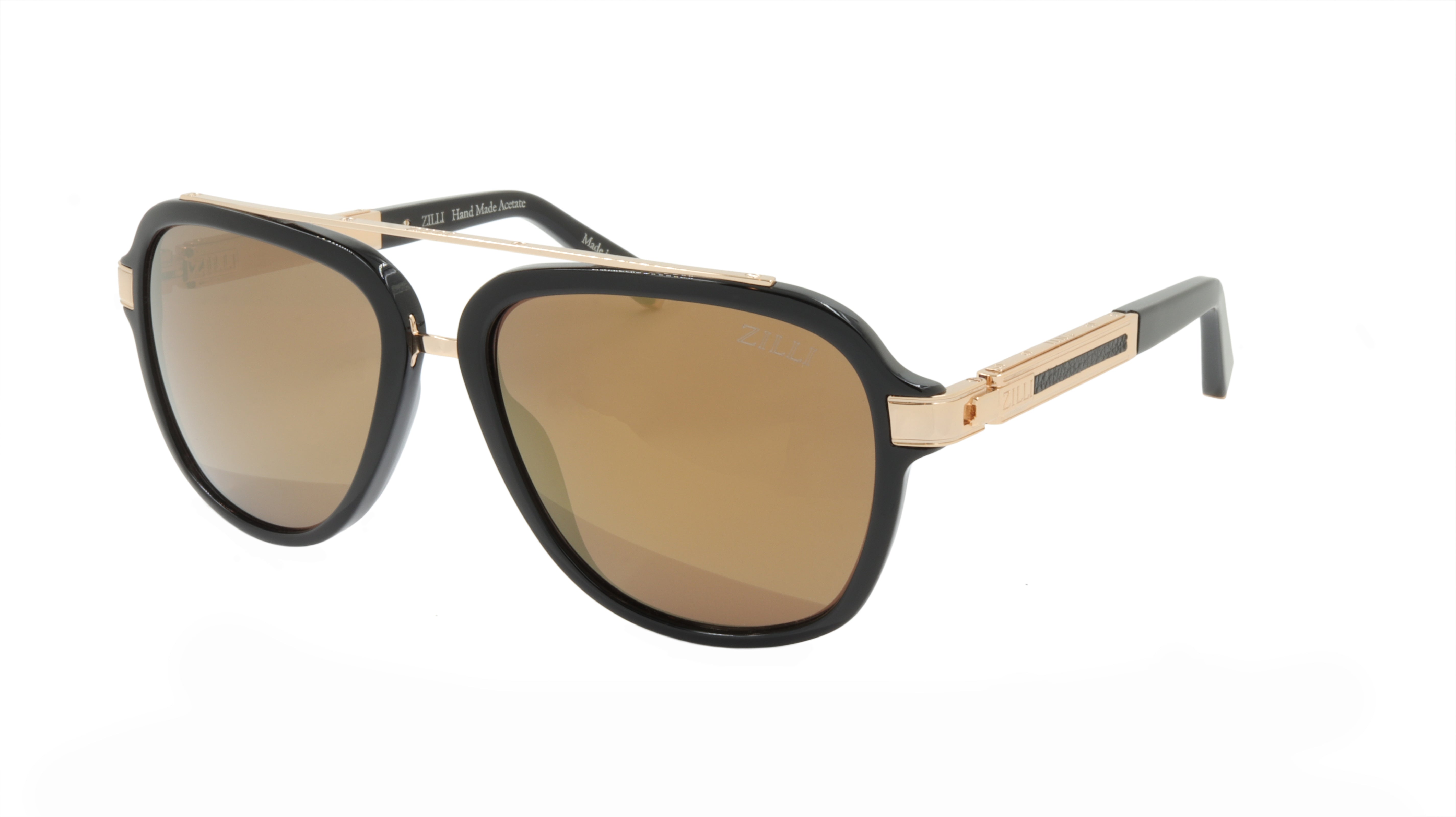 ZILLI Titanium Acetate Polarized Sunglasses - Handmade in France - Model ZI 65006 C06 - Luxury UV Protection for Driving & Outdoor Activities