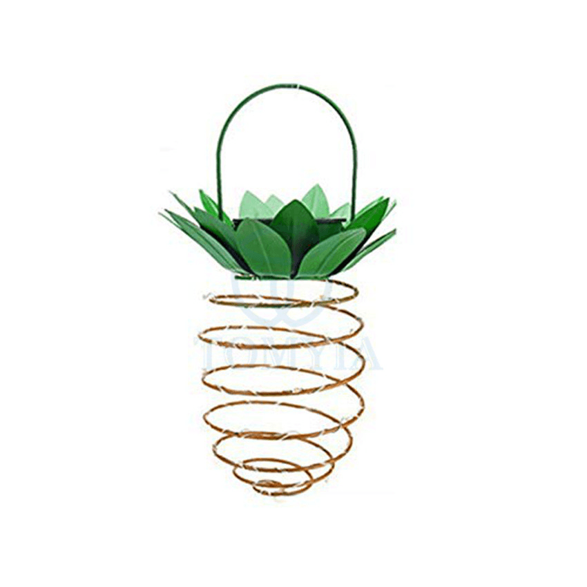 Solar Pineapple Lamp - Waterproof Outdoor Garden Decor with Warm White LED Light for Patio, Backyard, and Pathway Lighting
