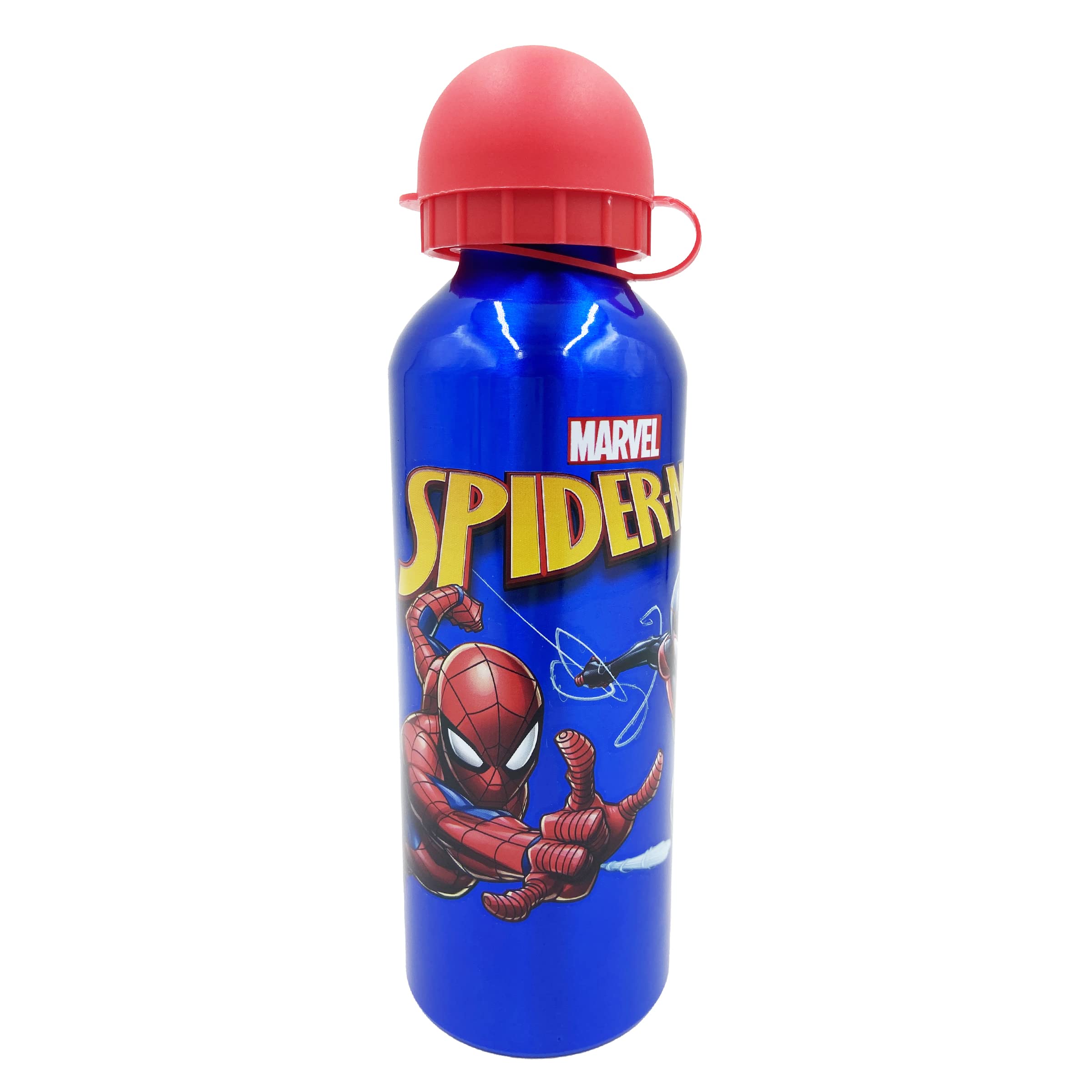 Spider-Man Insulated Aluminum Water Bottle - 24oz Leak Proof Stainless Steel Thermos for Kids & Adults - Perfect for School, Gym, Hiking & Outdoor Activities