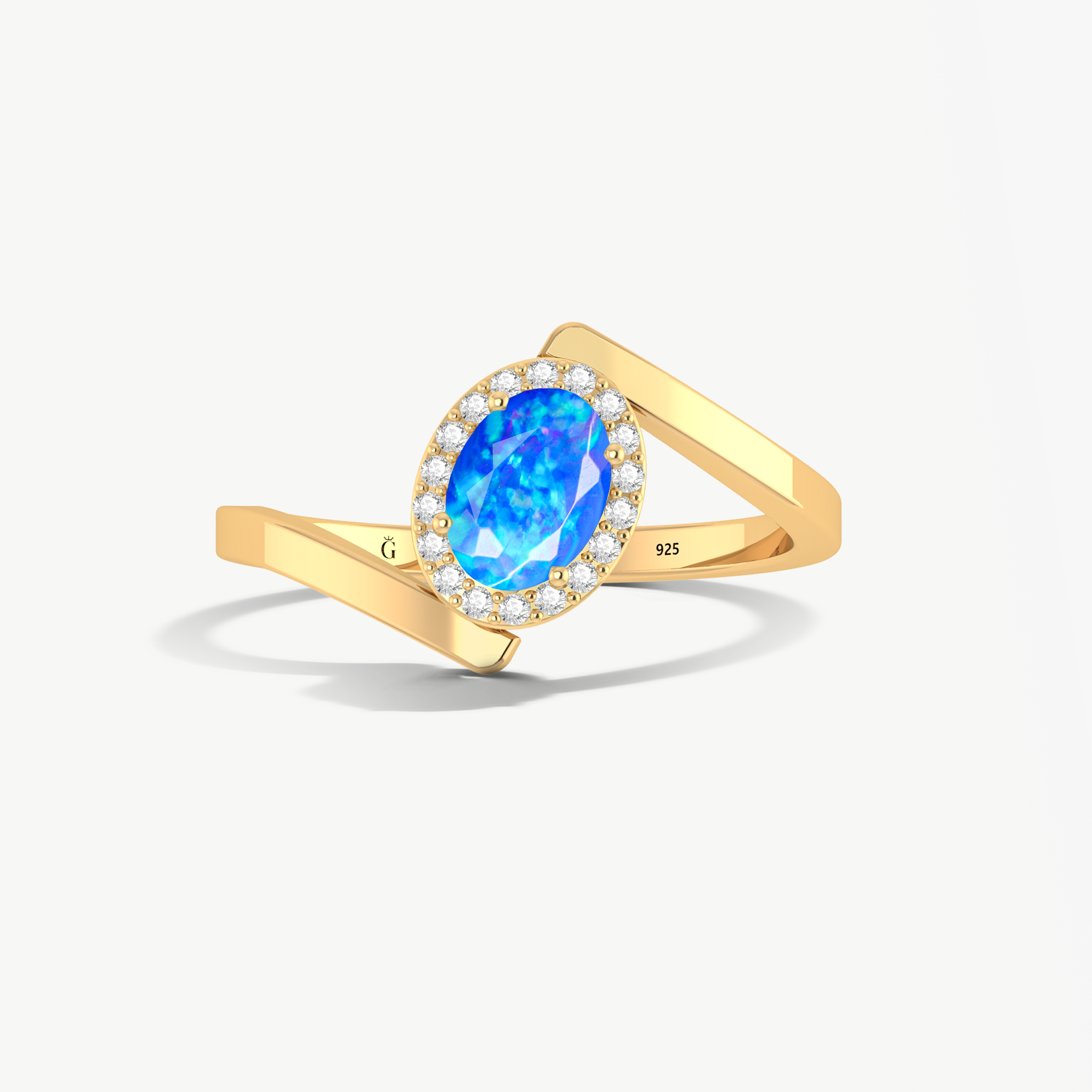 Natural Blue Fire Ethiopian Opal Wedding Ring for Women - Elegant 925 Sterling Silver Engagement Band - Perfect for Bridal, Anniversary & Special Occasions