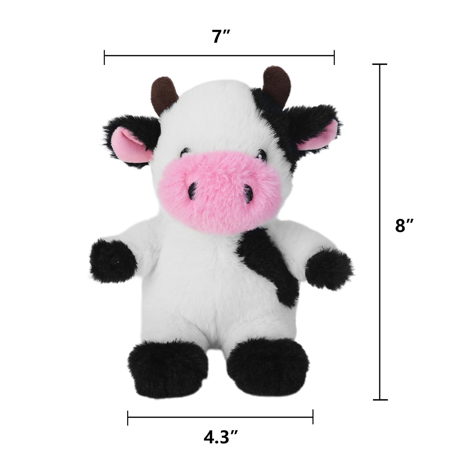 Blnboimrun Interactive Squeaky Dog Chew Toys for Small, Medium & Large Dogs - Plush Cow Toy with Crinkle Paper for Puppy Playtime, Teething Relief & Mental Stimulation | Perfect for Indoor Play, Training Rewards & Keeping Pets Entertained