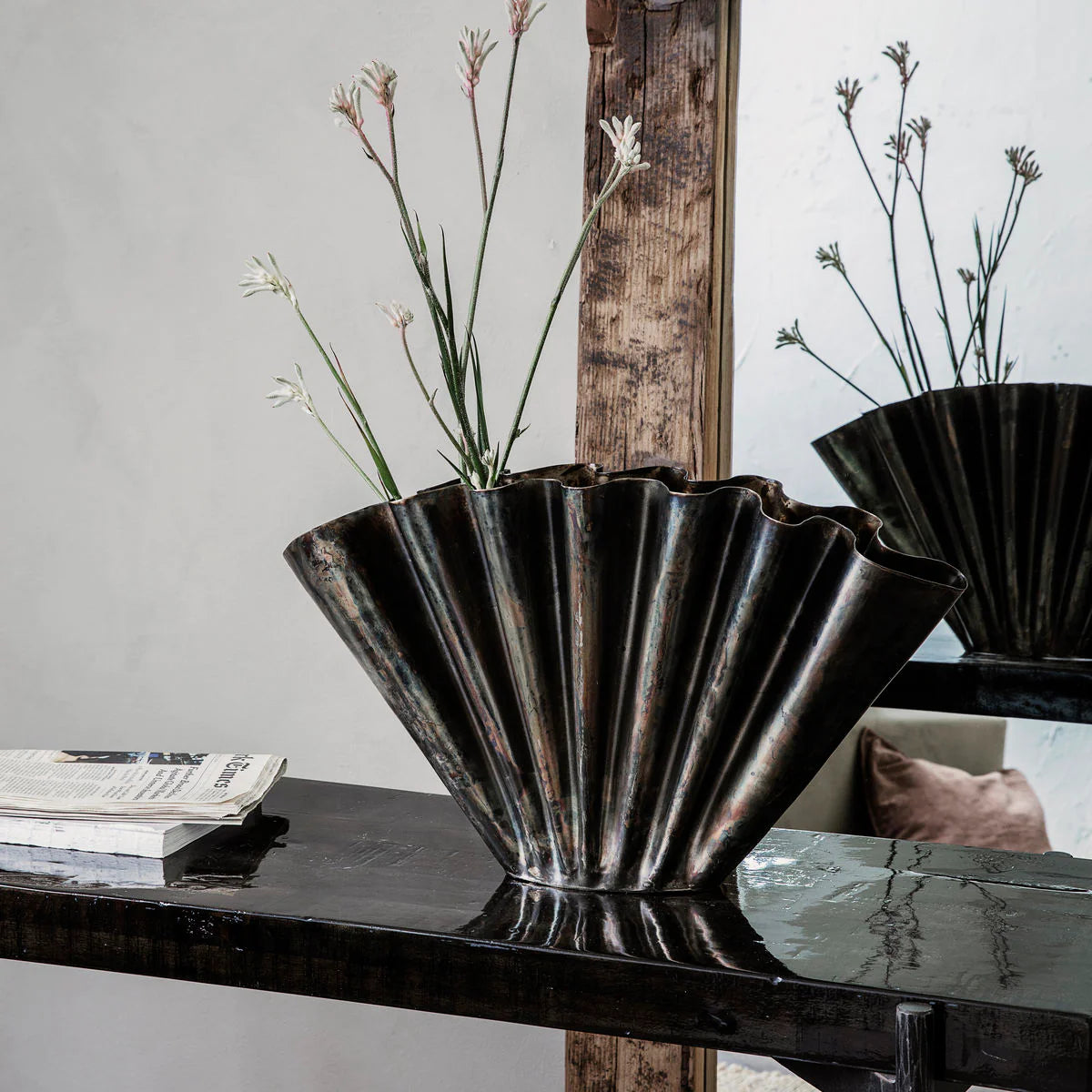 Modern Flood Vase - Elegant Glass Flower Vase for Home Decor, Wedding Centerpieces & Tabletop Arrangements | Perfect for Living Room, Dining Table & Office Decor