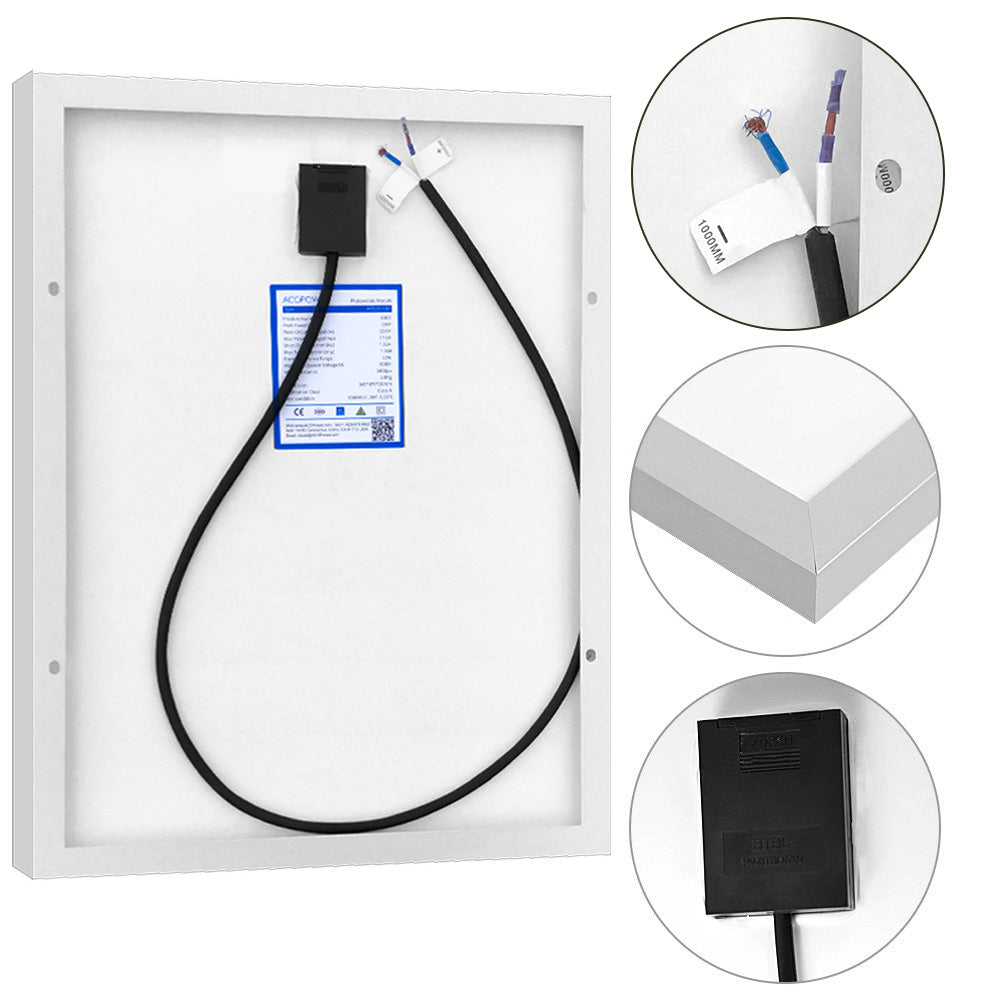 Acopower 20W Solar Panel Kit with 5A Controller - Portable Solar Charger for Camping, Hiking & Outdoor Adventures
