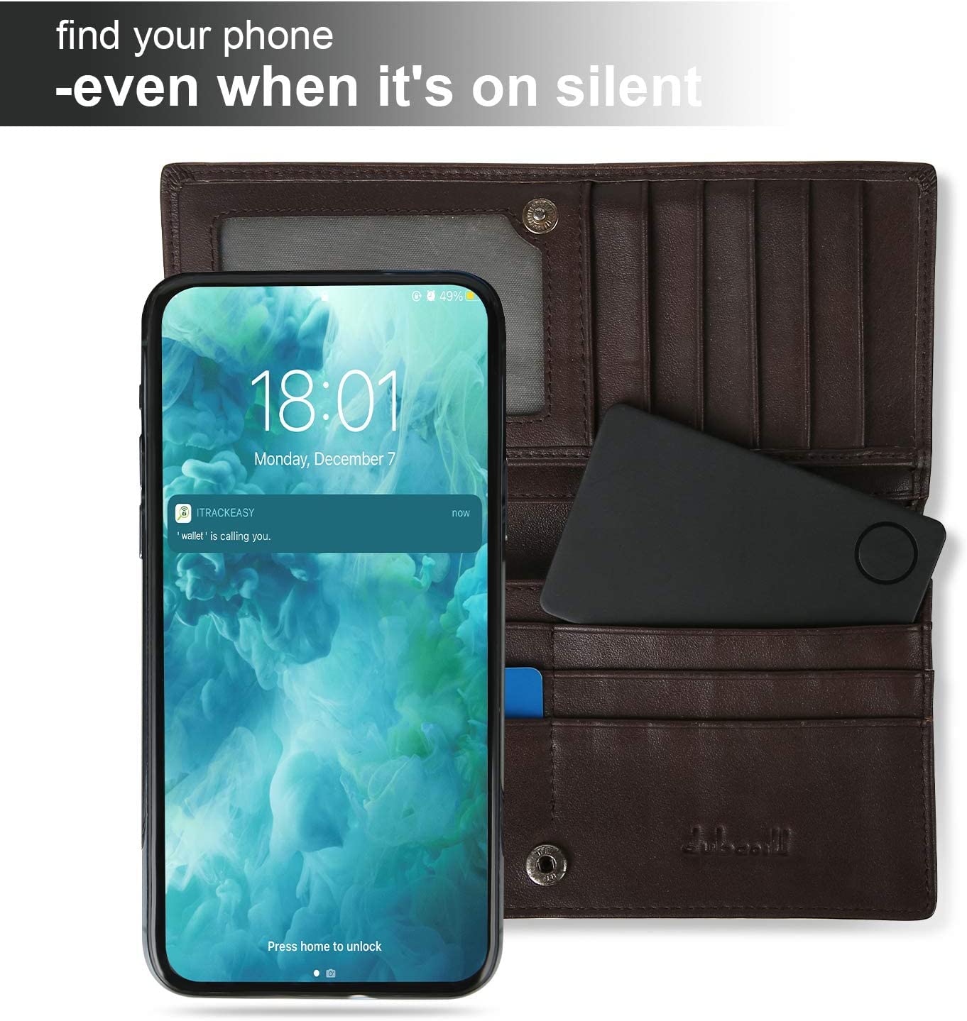 Best Slim GPS Wallet Tracker for Men - Credit/Debit Card Size Locator Device with 24-30 Month Battery, Waterproof Anti-Lost Chip - Perfect for Travel, Shopping & Daily Use