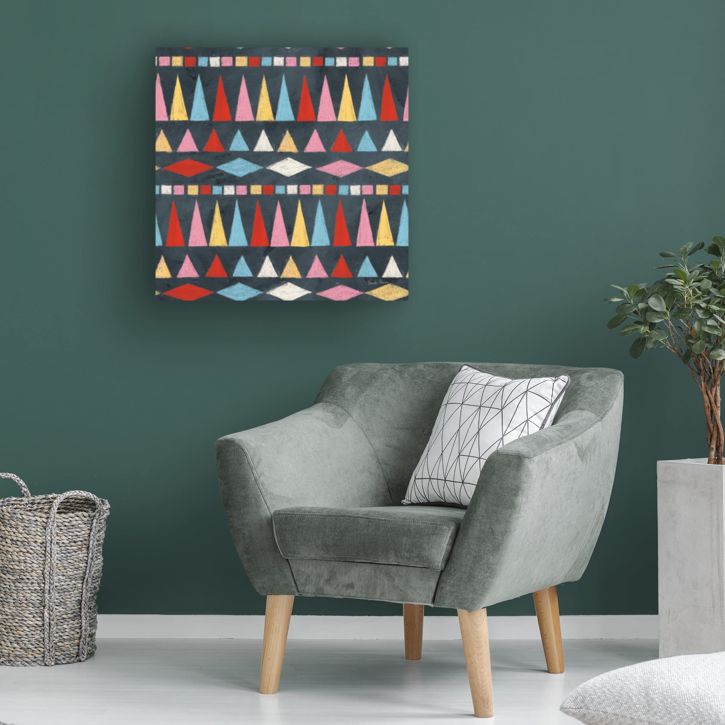 Sweet Dreams Bunny VI Canvas Wall Art by Becky Thorns - Nursery Decor, Kids Room Painting, Baby Shower Gift, Living Room Wall Decor