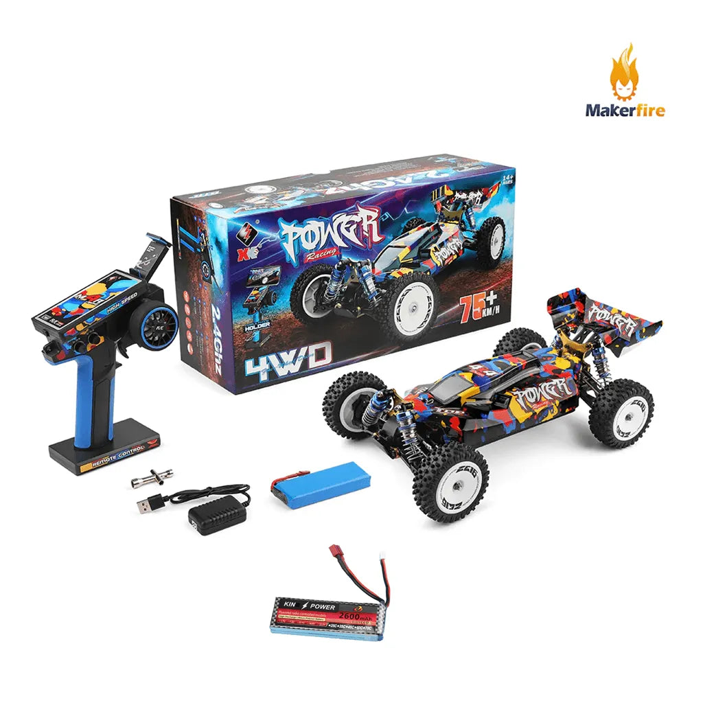 WLTOYS 124007 1/12 Scale 4WD RC Car - 75km/h High Speed, Brushless Motor, 2.4GHz Remote Control for Off-Road Racing & Drifting | Perfect for Backyard Racing, Off-Road Adventures & RC Car Enthusiasts