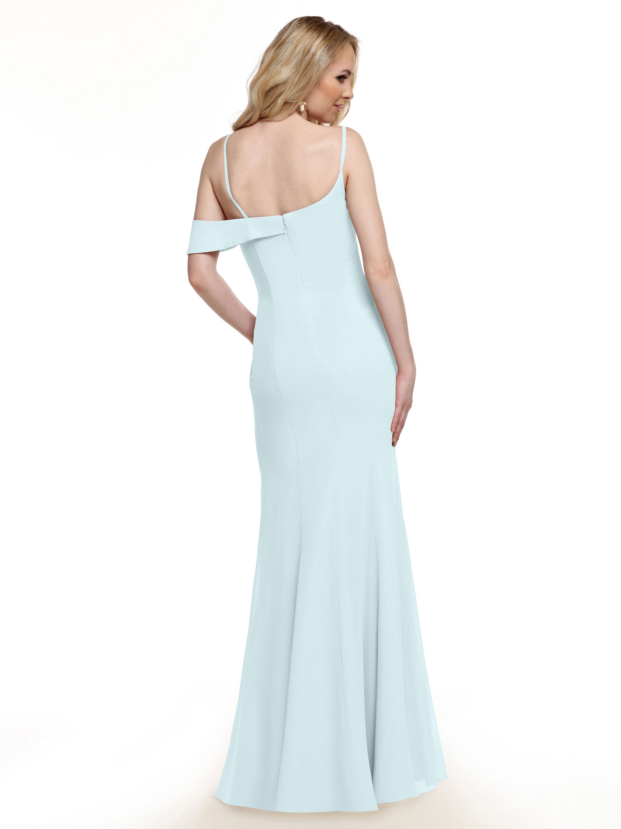 Elegant One Shoulder Chiffon Bridesmaid Dress 80153 - Fit & Flare Style for Weddings, Prom, Formal Events - Plus Size Available