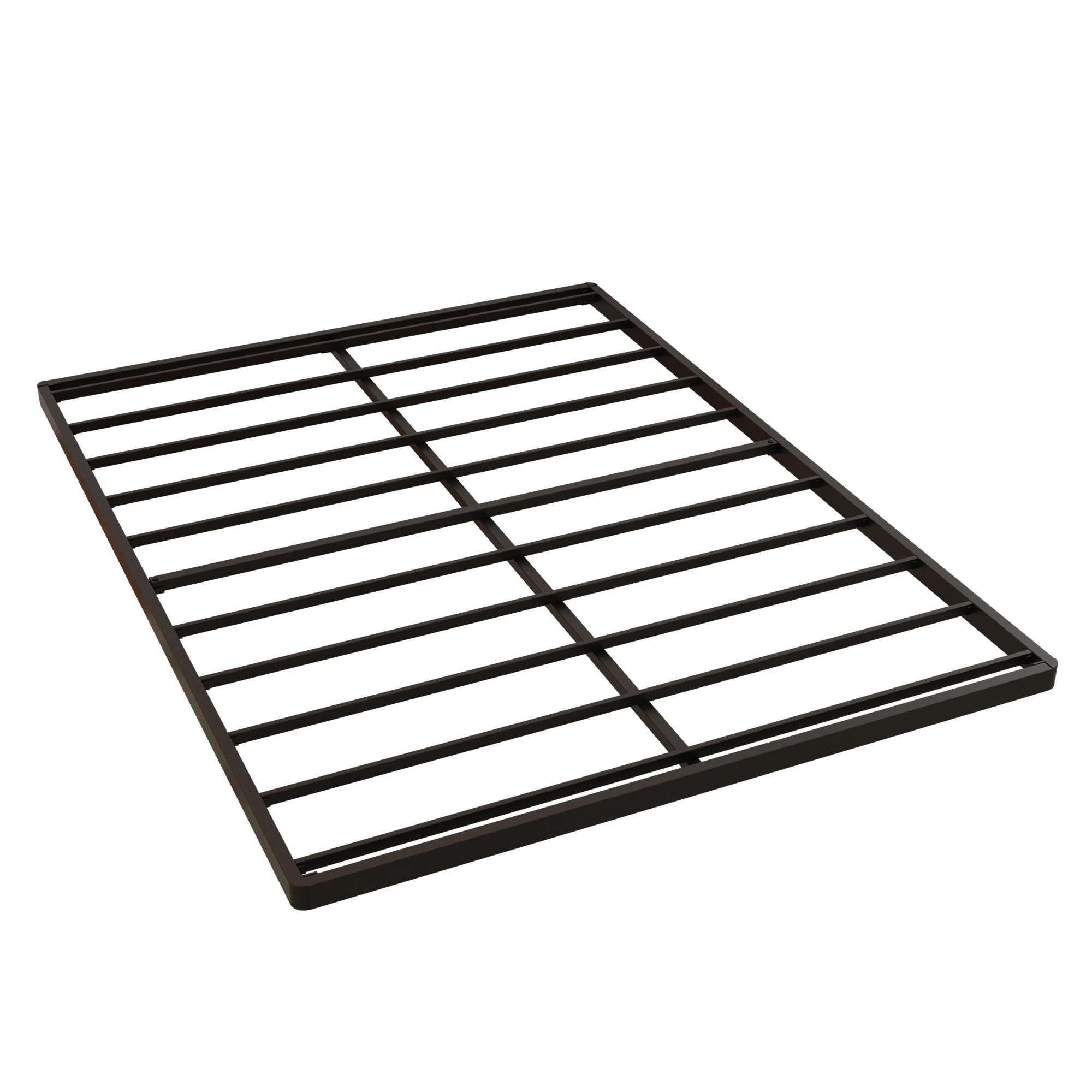 2 Inch Low Profile Heavy Duty Metal Box Spring - Noise Free Mattress Foundation with Easy Assembly for Beds & Bunk Beds | Perfect for Guest Rooms, Dorms & Space-Saving Bedroom Setups (Black)