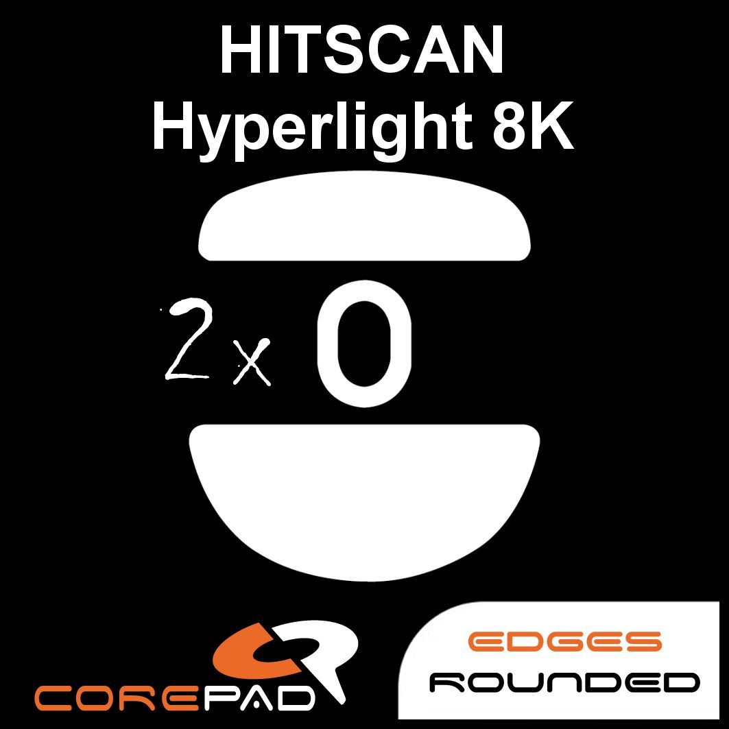Corepad Skatez Mouse Feet for Hitscan Hyperlight 8K - Ultra Smooth Gliding Gaming Mouse Skates - Perfect for FPS, Esports & Competitive Gaming