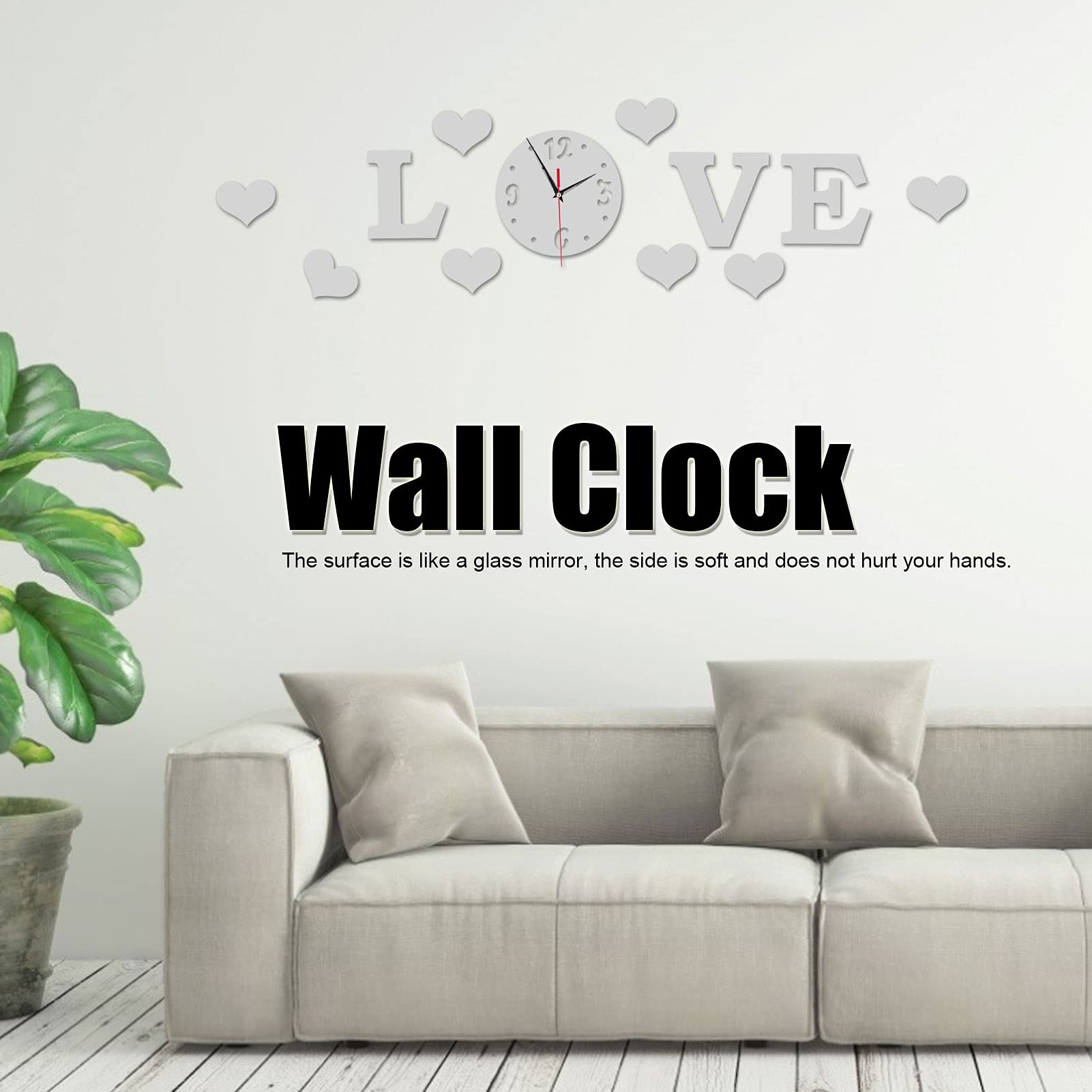 Greensen DIY Wall Decals - Self-Adhesive Home Decor Stickers for Living Room, Bedroom & Kids Room | English Letter Love Mural Art | Perfect for Nursery, Dorm & Apartment Decorating