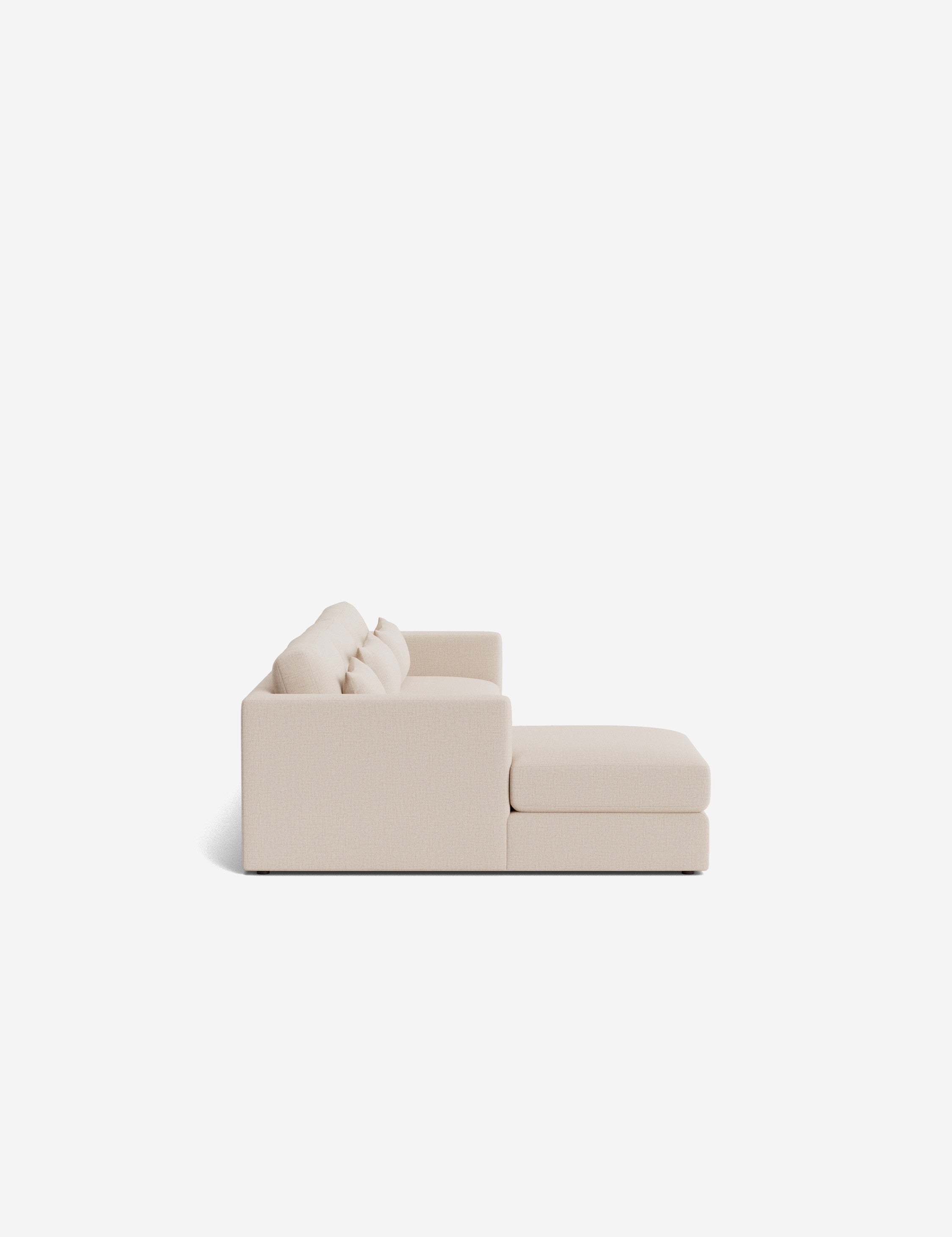 Durham Chaise Sectional Sofa - Modern L-Shaped Couch with Chaise Lounge | Comfortable Fabric Sofa Set for Living Room, Family Room & Lounge Areas