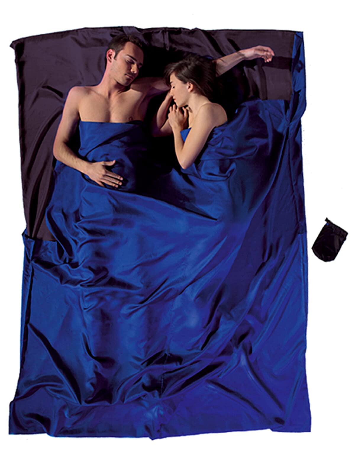 Premium Cocoon SD24/80 Unisex Adult Travel Duvet - Lightweight & Compact Blue Blanket (220x180cm) for Camping, Airplane Travel & Outdoor Adventures