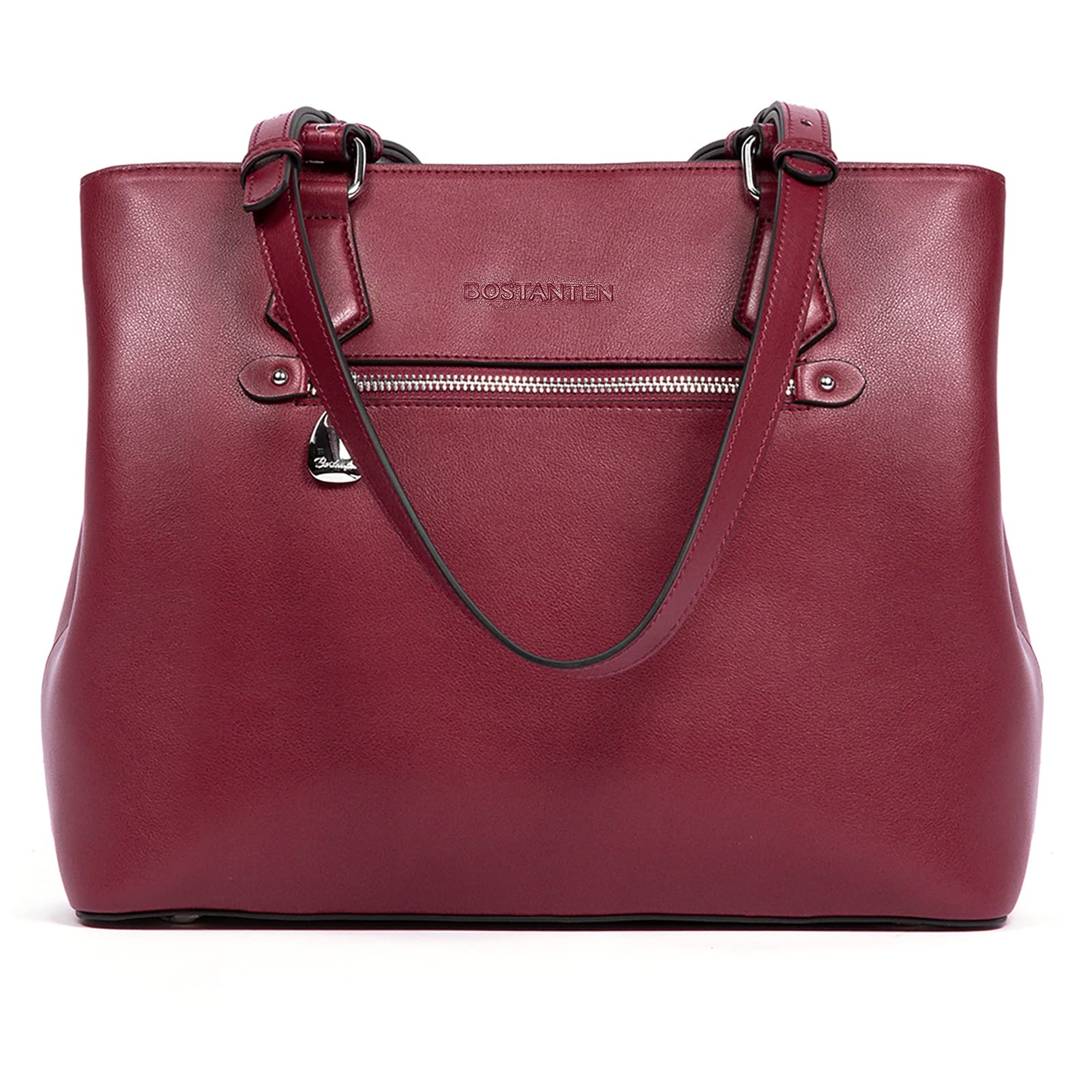 BOSTANTEN Women's Leather Handbag - Soft Designer Top Handle Shoulder Purse for Work, Travel & Everyday Use