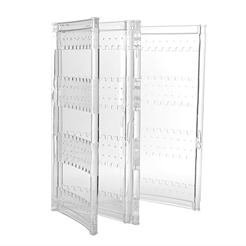 Jewelry Display Stand - Durable 4-Page Transparent Jewelry Box for Earrings, Necklaces & Rings - Perfect for Jewelry Stores, Boutiques & Home Organization